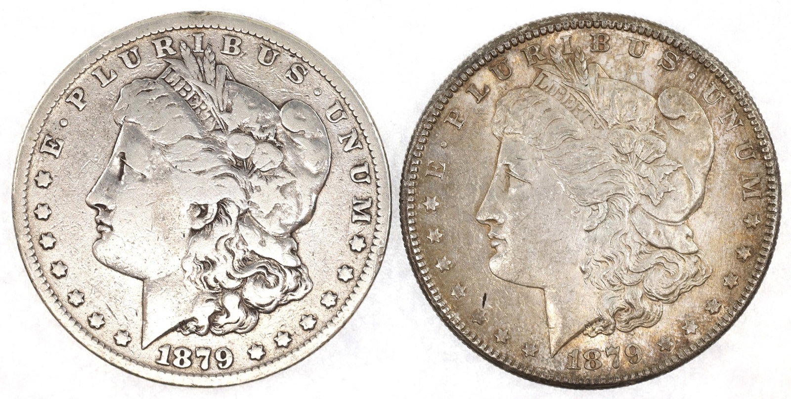 US SILVER MORGAN DOLLAR VG/XF COINS - LOT OF 2 (1 of 4)
