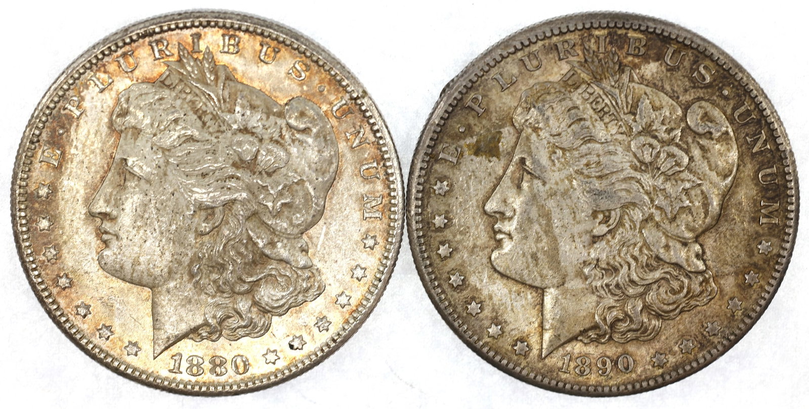 US SILVER MORGAN DOLLAR XF/AU COINS - LOT OF 2 (1 of 4)