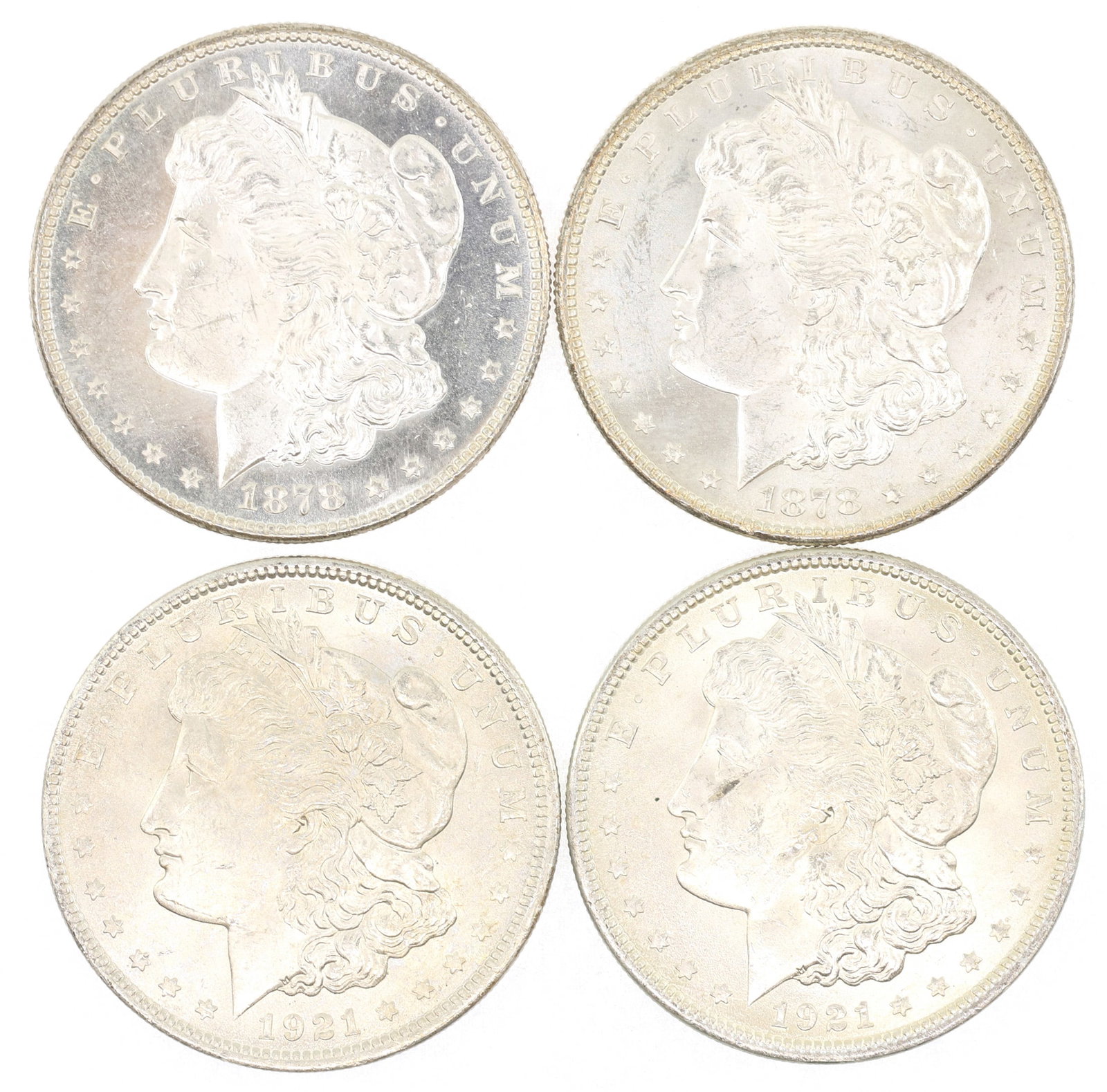 US SILVER MORGAN DOLLAR COINS - LOT OF 4 (1 of 4)