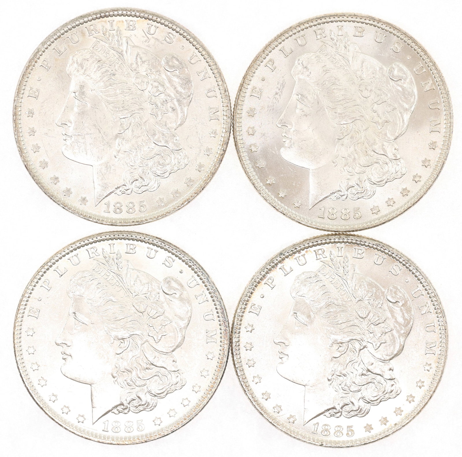 1885 US SILVER MORGAN DOLLAR COINS - LOT OF 4 (1 of 4)