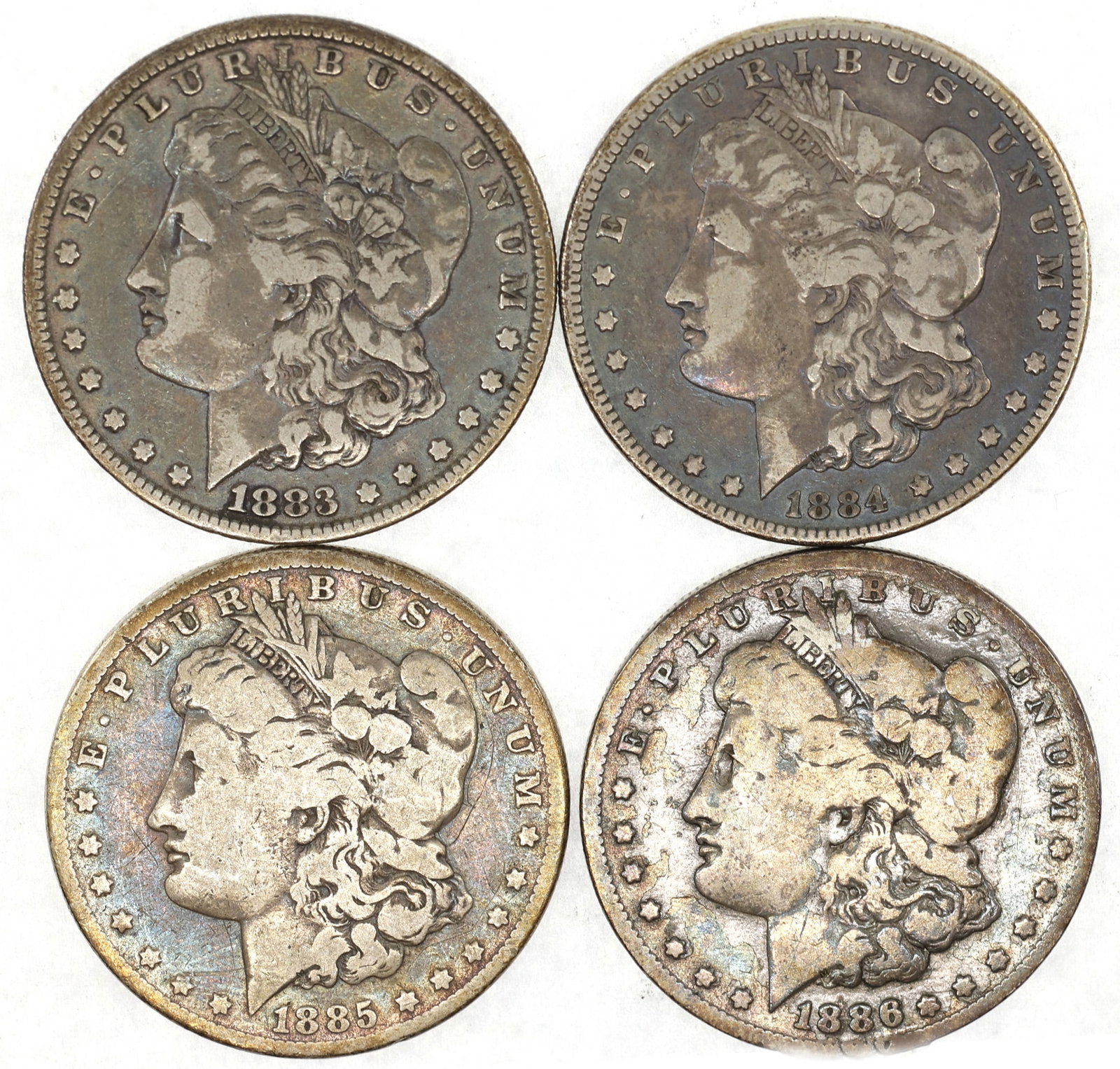 US SILVER MORGAN DOLLAR COINS - LOT OF 4 (1 of 4)