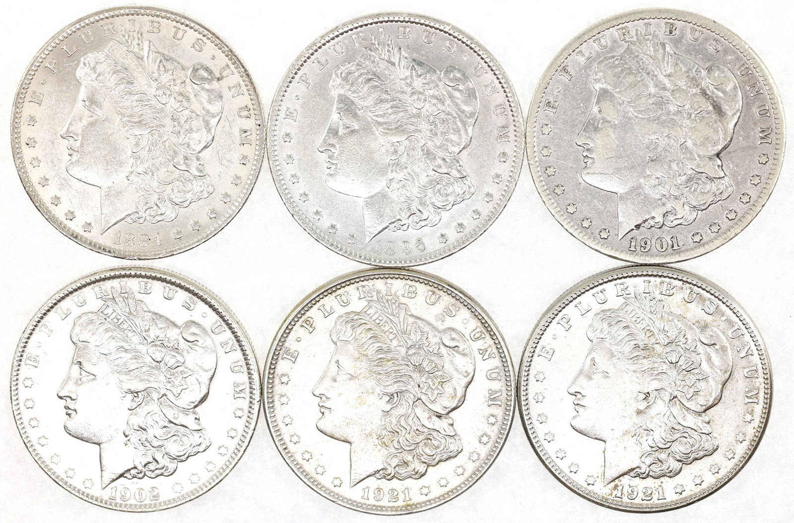 US SILVER MORGAN DOLLAR XF COINS - LOT OF 6 (1 of 4)