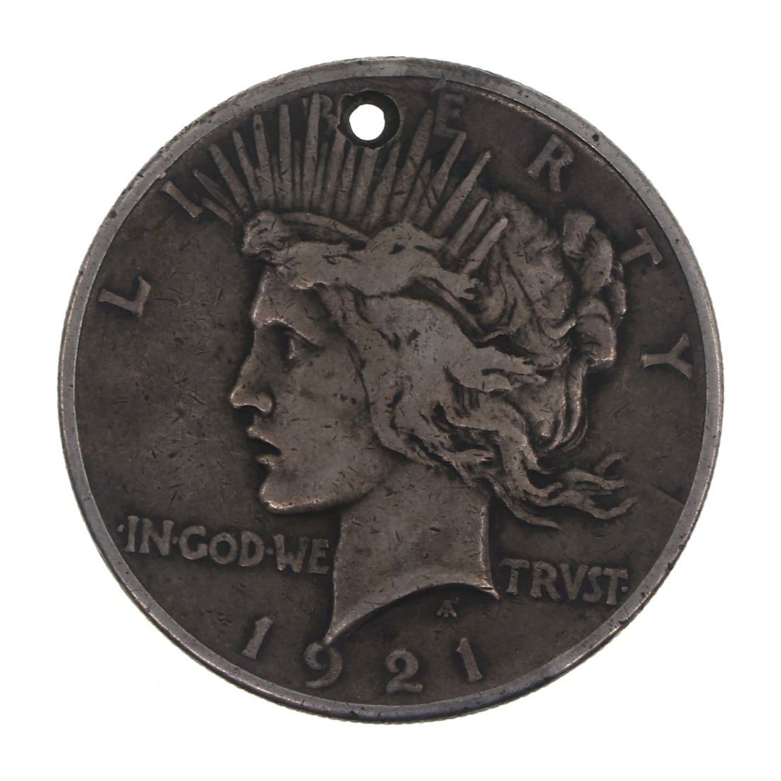 1921 US SILVER PEACE DOLLAR: 1921 US SILVER PEACE DOLLAR 1921 United States silver Peace dollar coin. IMPORTANT NOTE - PLEASE READ: OUR IN-HOUSE SHIPPING & INVOICING Shipping: LiveAuctioneers "LiveShipping" Is Unreasonable & Cost