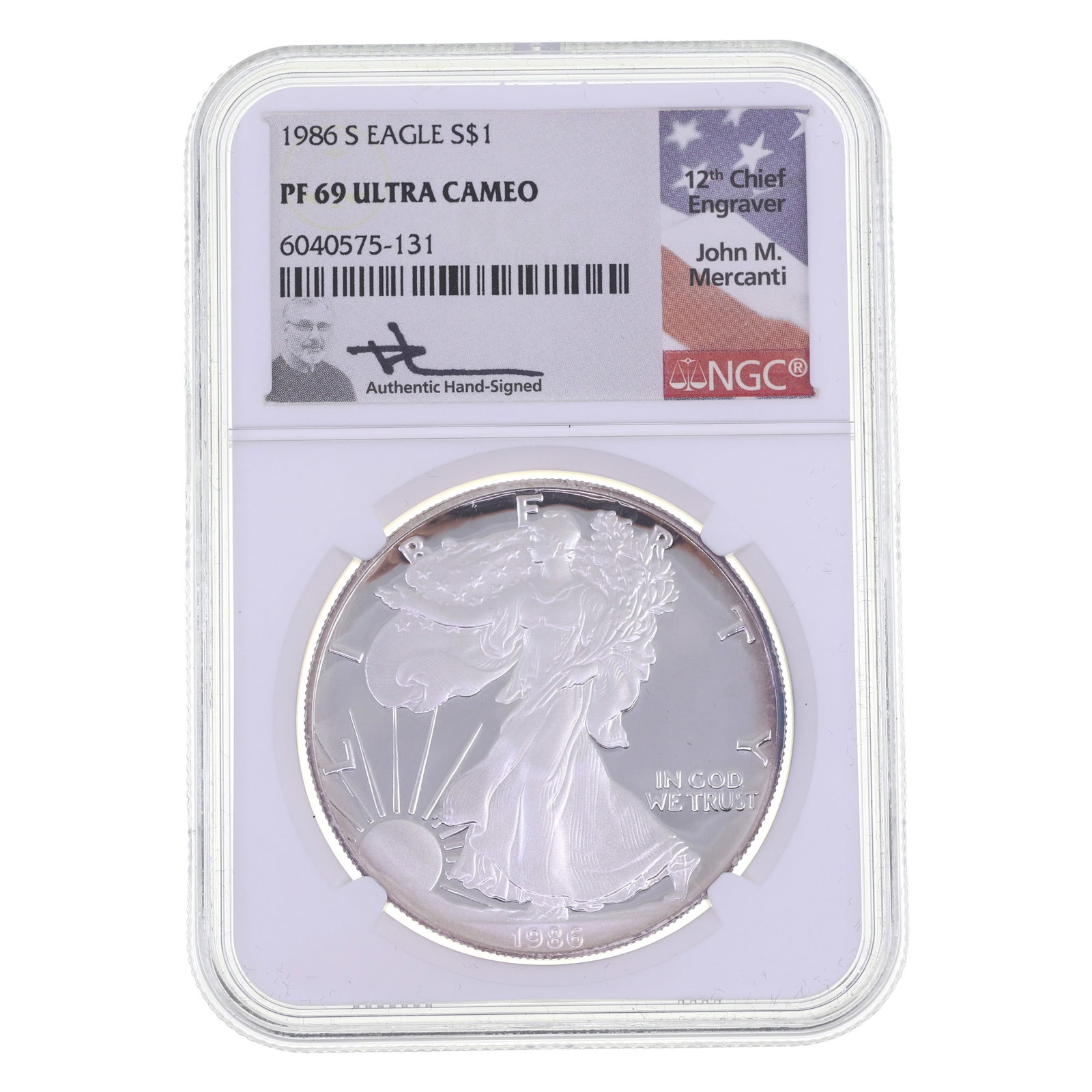 1986-S US SILVER EAGLE $1 COIN NGC PF69 ULTRA CAMEO (1 of 2)