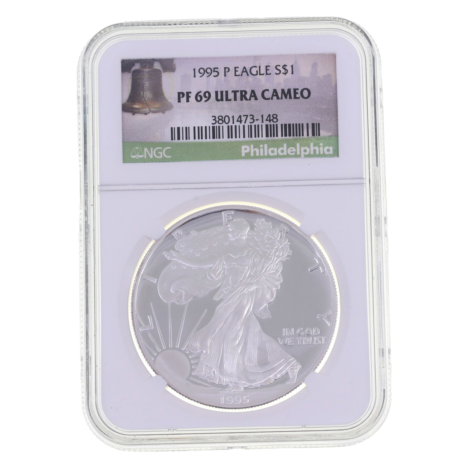 1995-P US SILVER EAGLE $1 COIN NGC PF69 ULTRA CAMEO (1 of 2)