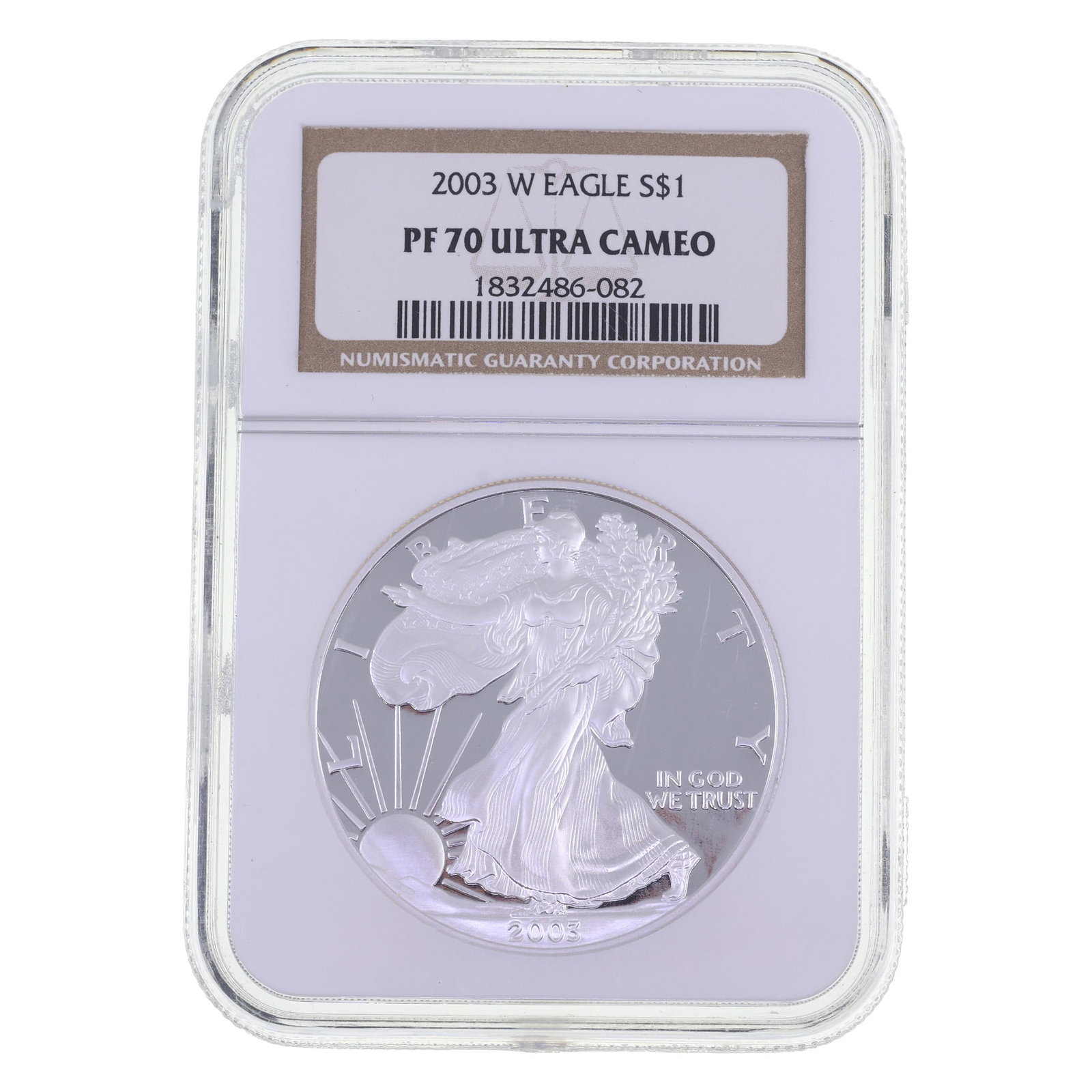 2003-W US SILVER EAGLE $1 COIN NGC PF70 ULTRA CAMEO (1 of 2)