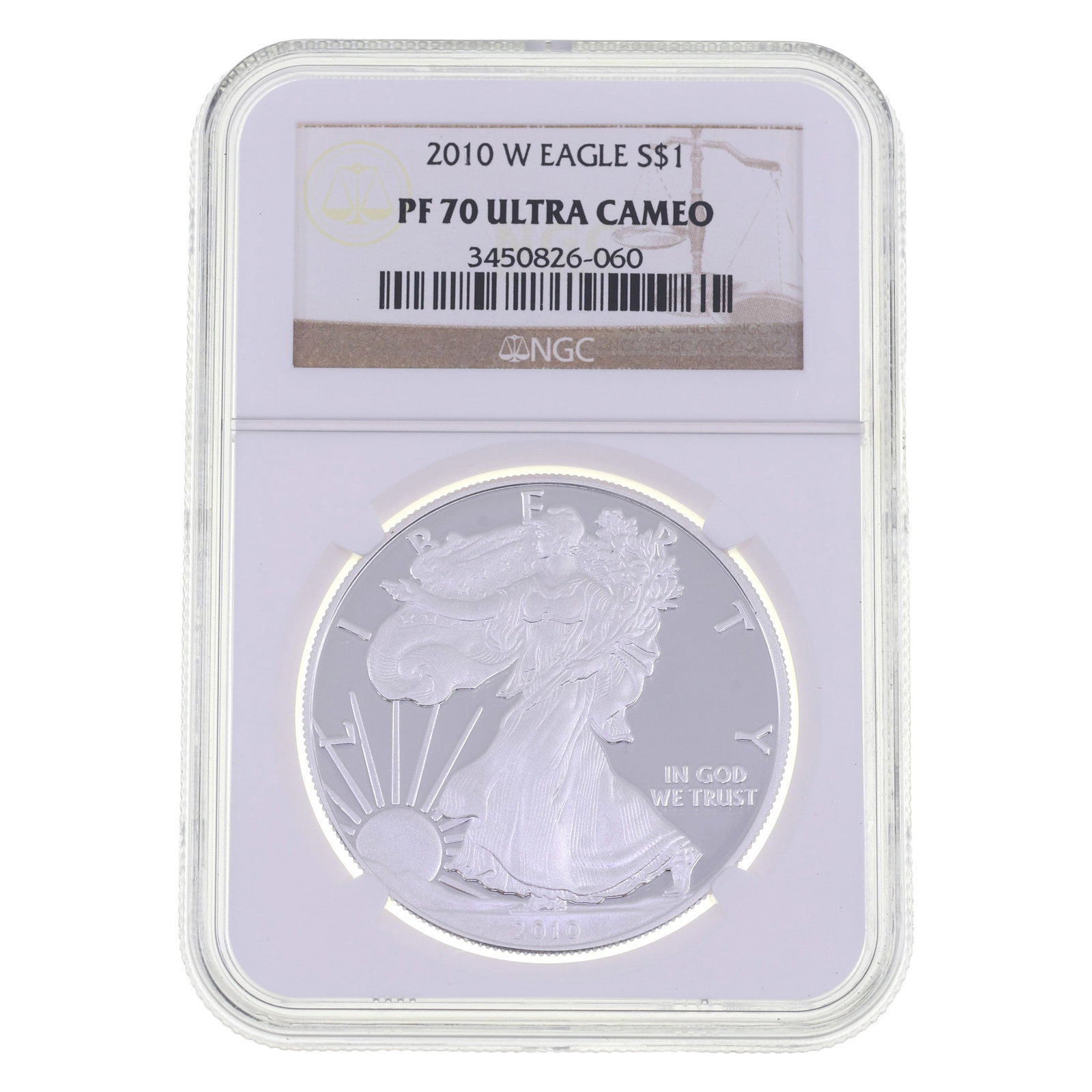 2010-W US SILVER EAGLE $1 COIN NGC PF70 ULTRA CAMEO (1 of 2)