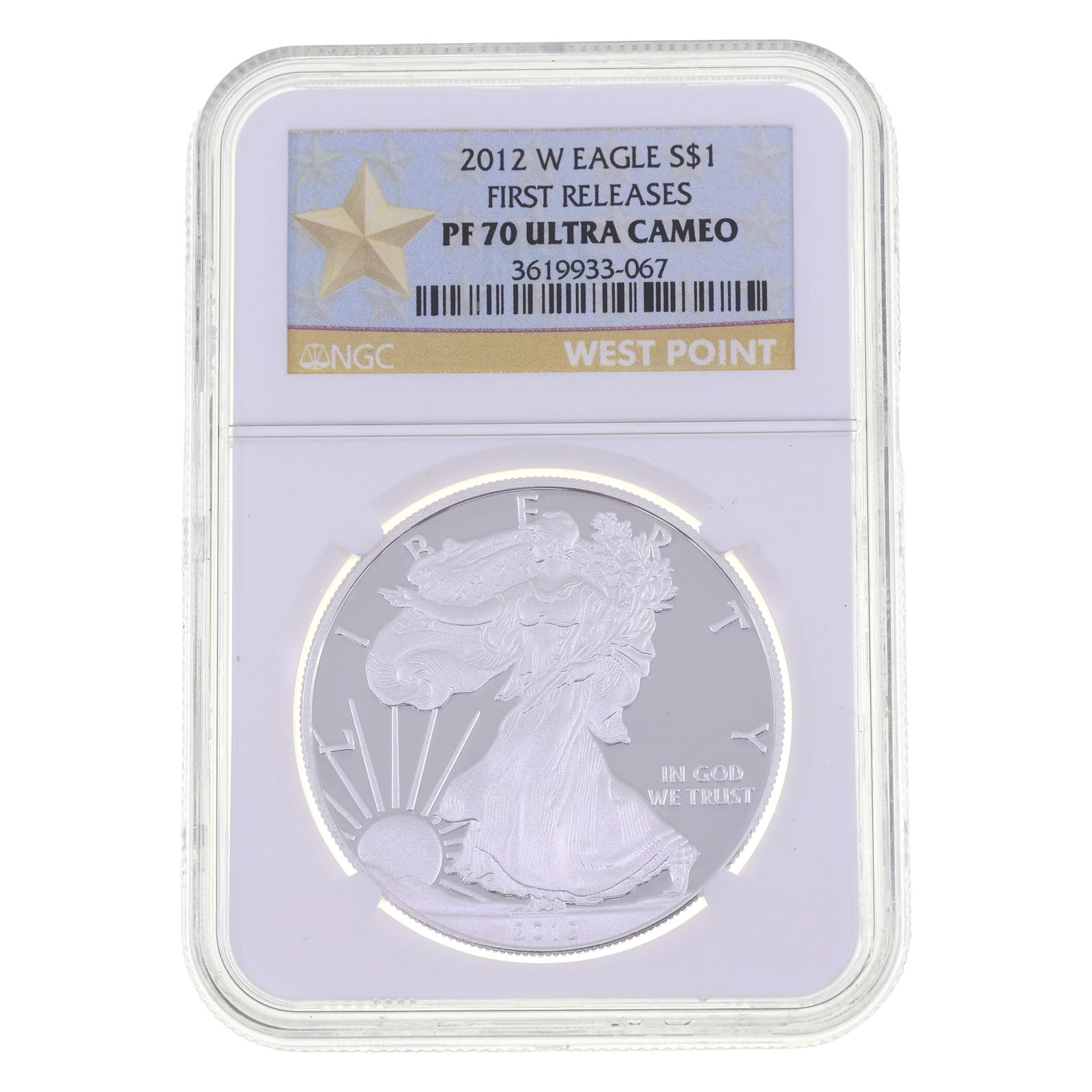 2012-W US SILVER EAGLE $1 COIN NGC PF70 ULTRA CAMEO (1 of 2)