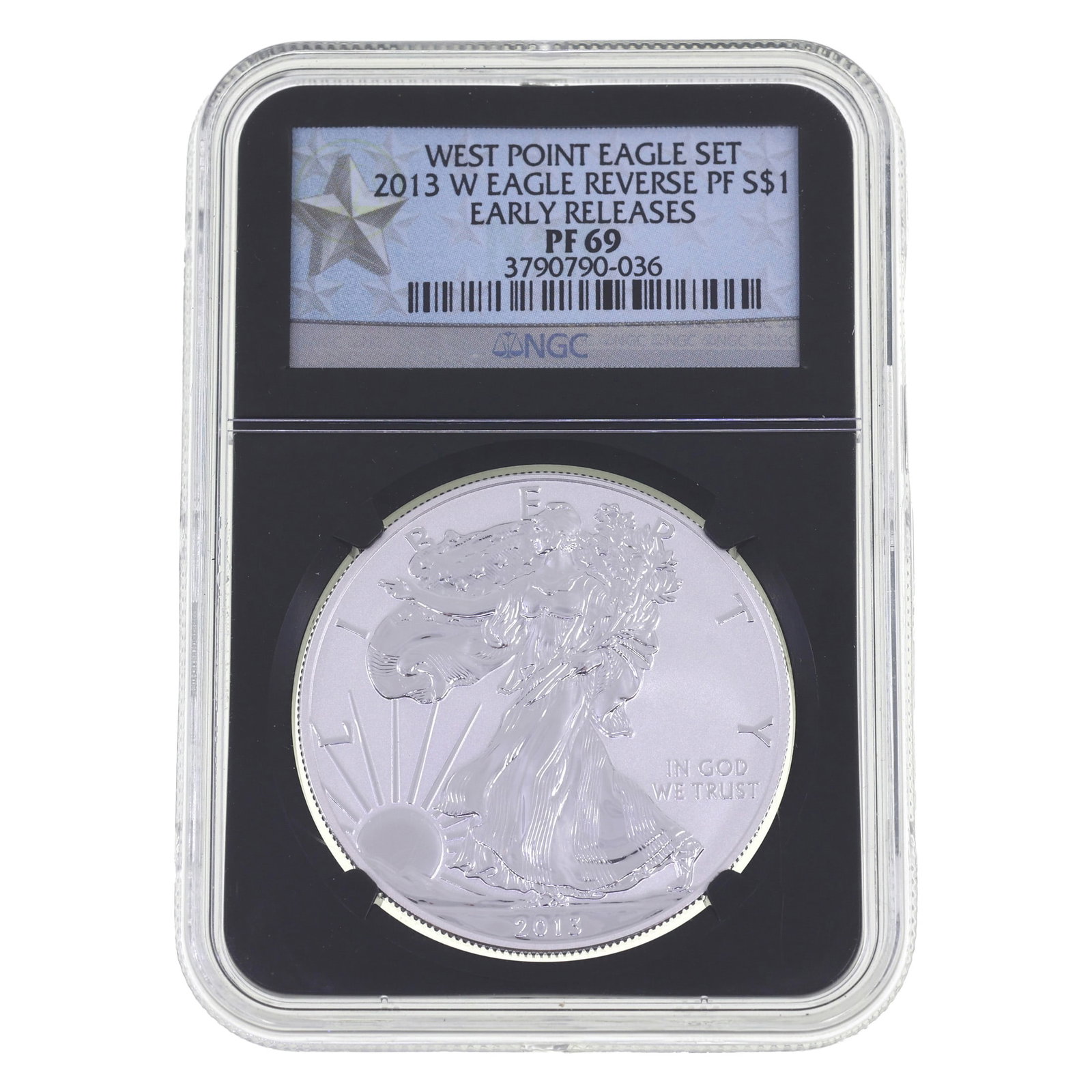 2013-W US WEST POINT SET SILVER EAGLE $1 COIN NGC PF 69 (1 of 2)