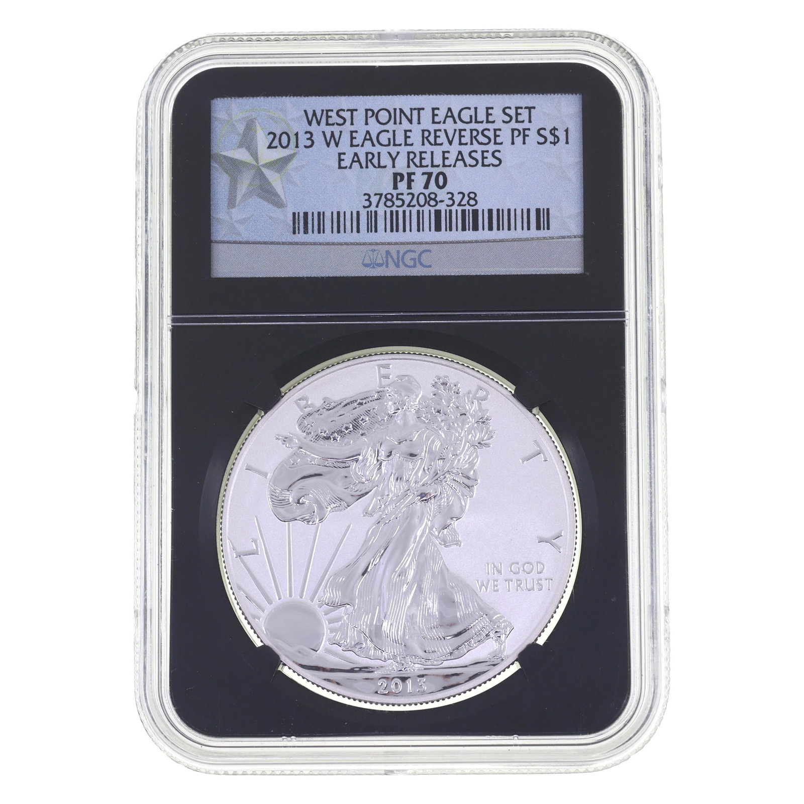 2013-W US .999 SILVER EAGLE REVERSE PF $1 COIN NGC PF70 (1 of 2)