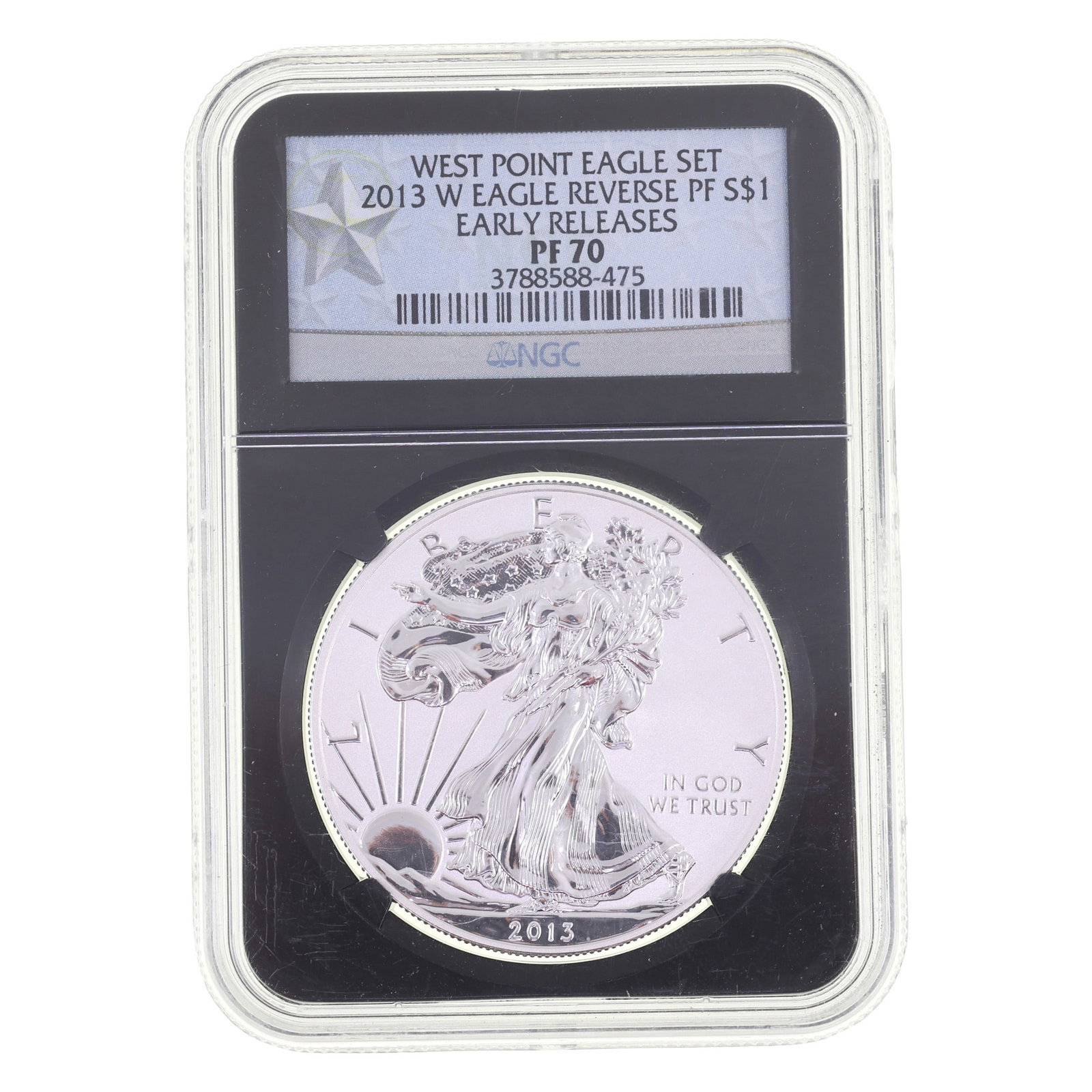 2013-W US .999 SILVER EAGLE REVERSE PF $1 COIN NGC PF70 (1 of 2)