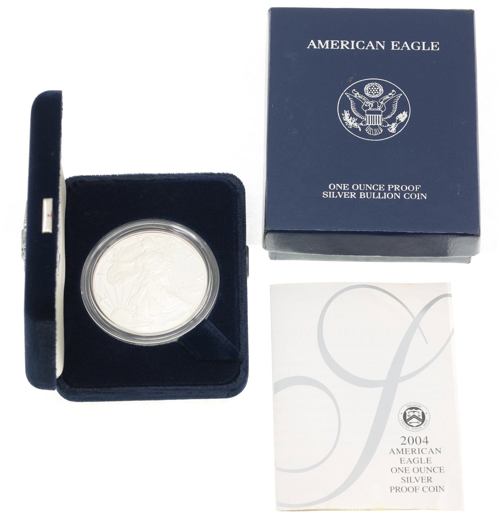2004-W US .999 SILVER EAGLE $1 PROOF COIN (1 of 4)