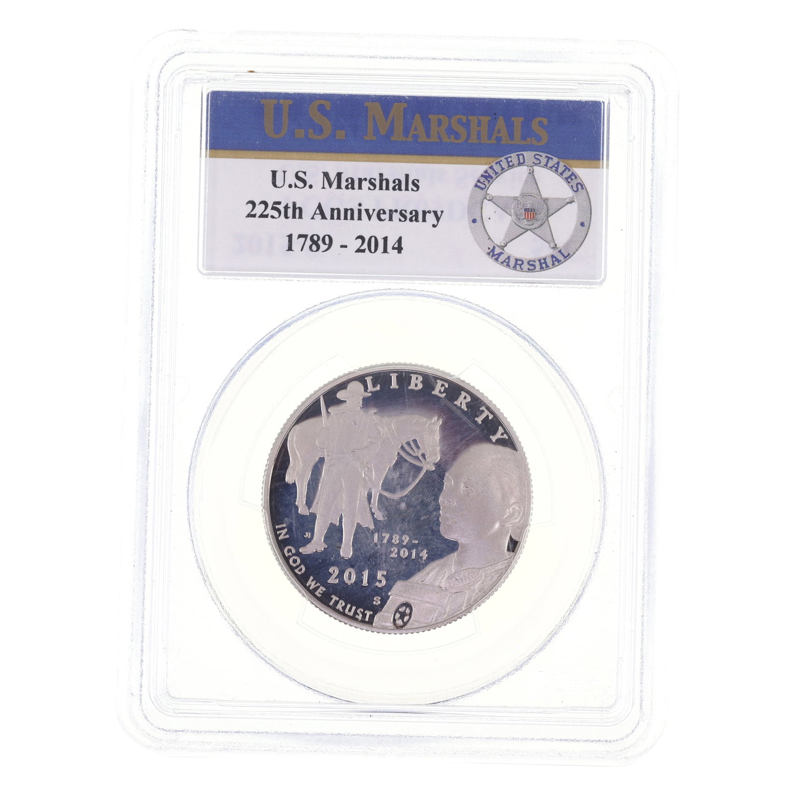 2015 US MARSHALS ANNIV. SILVER 50C COIN PCGS PR69 DCAM (1 of 2)