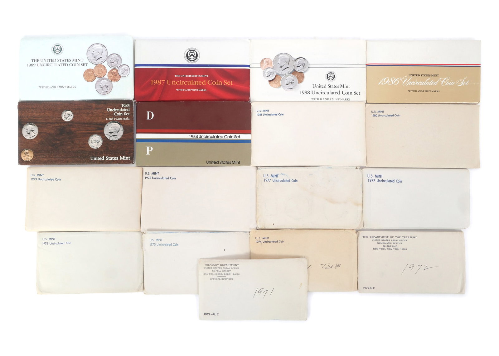 1971-1989 US MINT UNCIRCULATED COIN SETS (1 of 10)