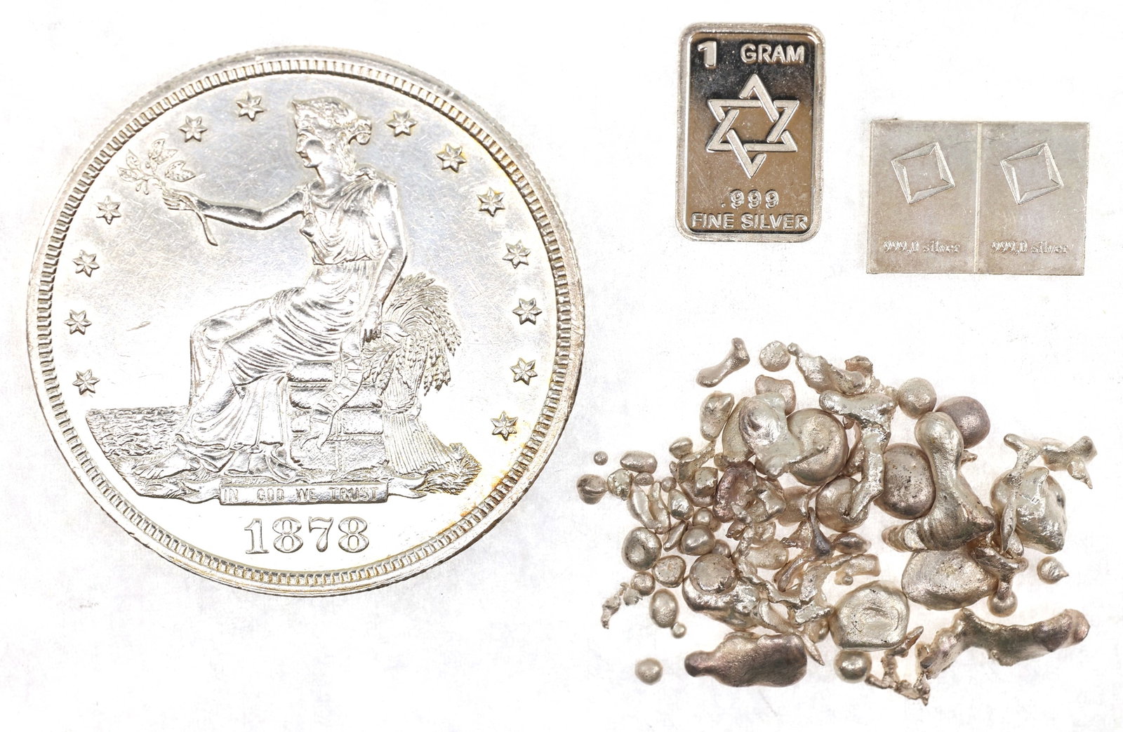 .900 TO .999 SILVER BULLION - INGOTS, ROUND, & GRAINS (1 of 6)