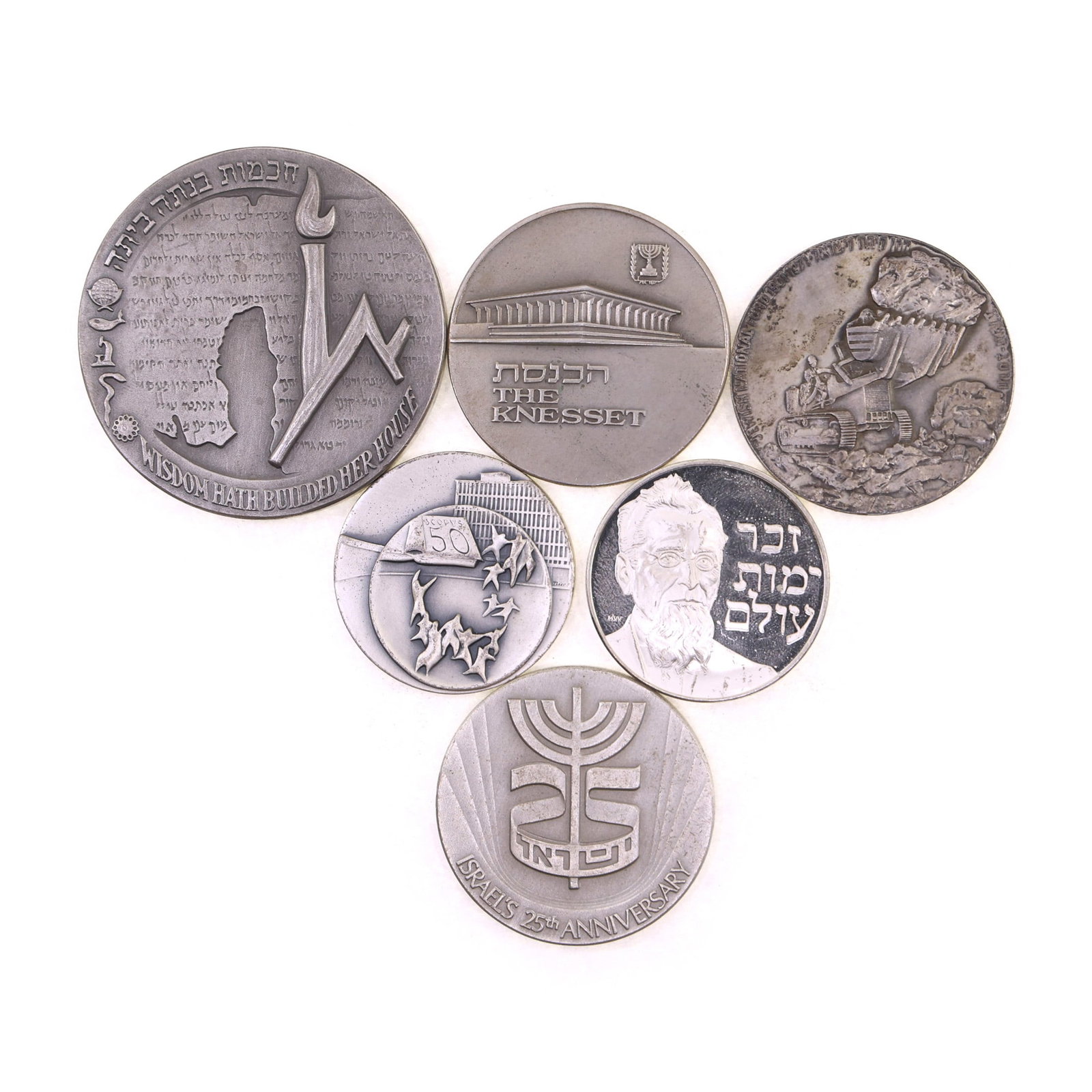 .925 SILVER ISRAELI COMMEMORATIVE ROUNDS & MEDALS (1 of 19)