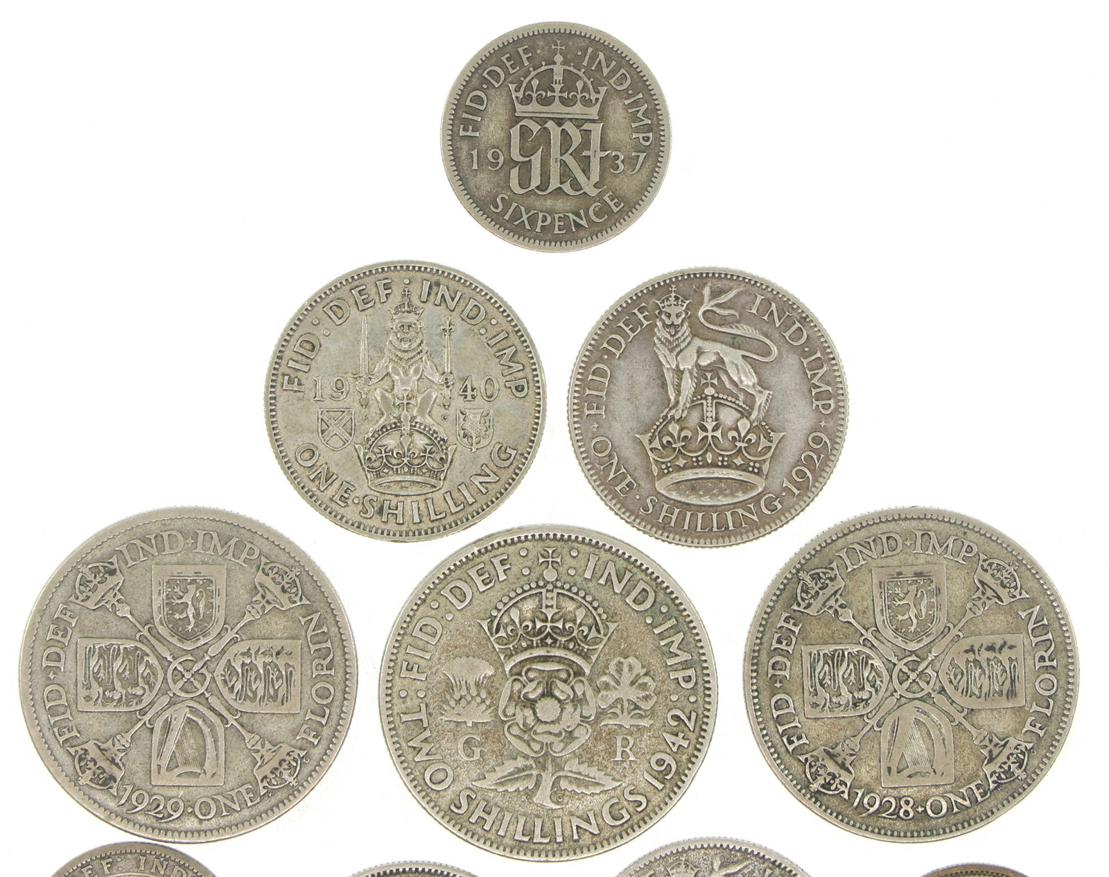 FOREIGN .500 SILVER COINS - 5