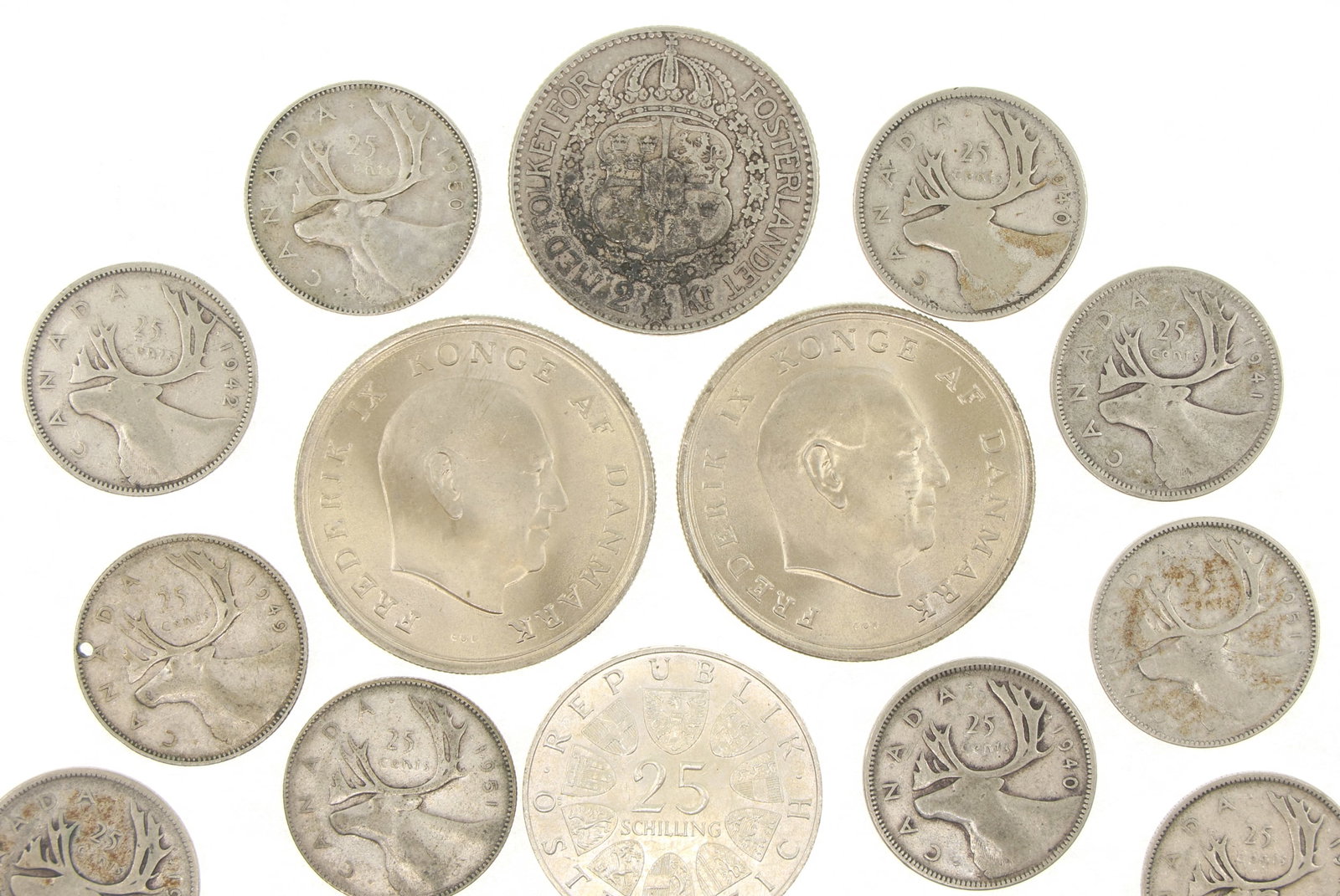 FOREIGN .800 SILVER COINS - 6