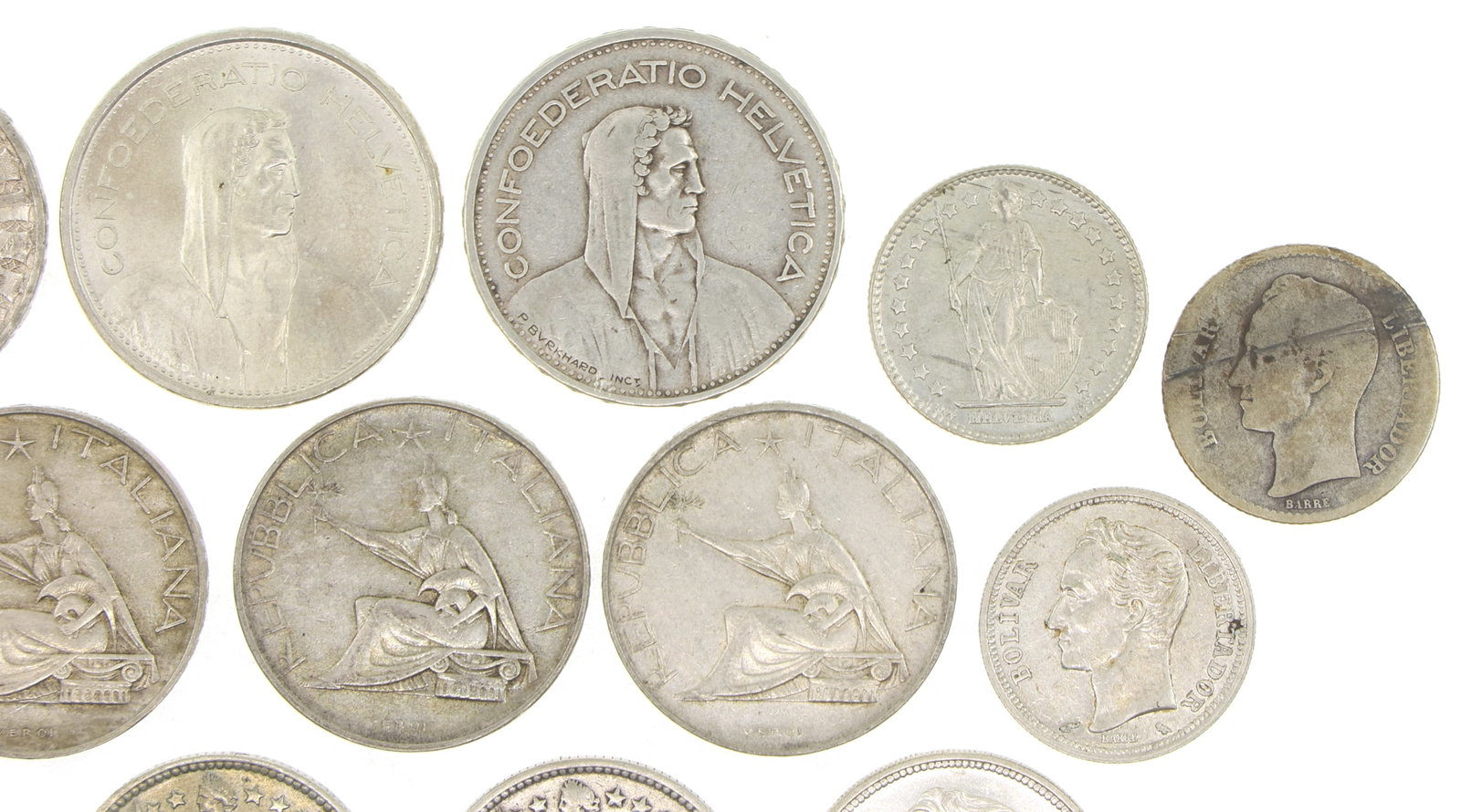 FOREIGN .835 SILVER COINS - 5