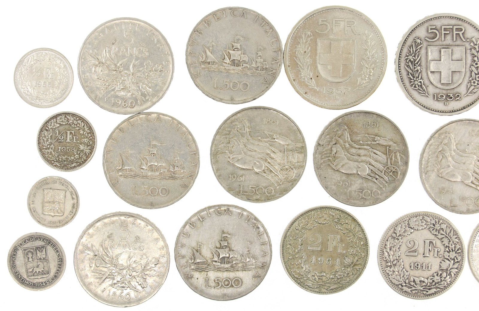 FOREIGN .835 SILVER COINS - 7