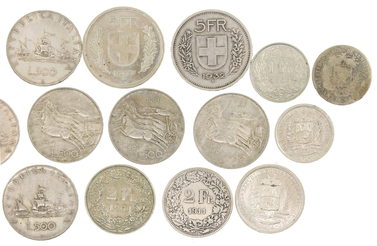 FOREIGN .835 SILVER COINS - 8