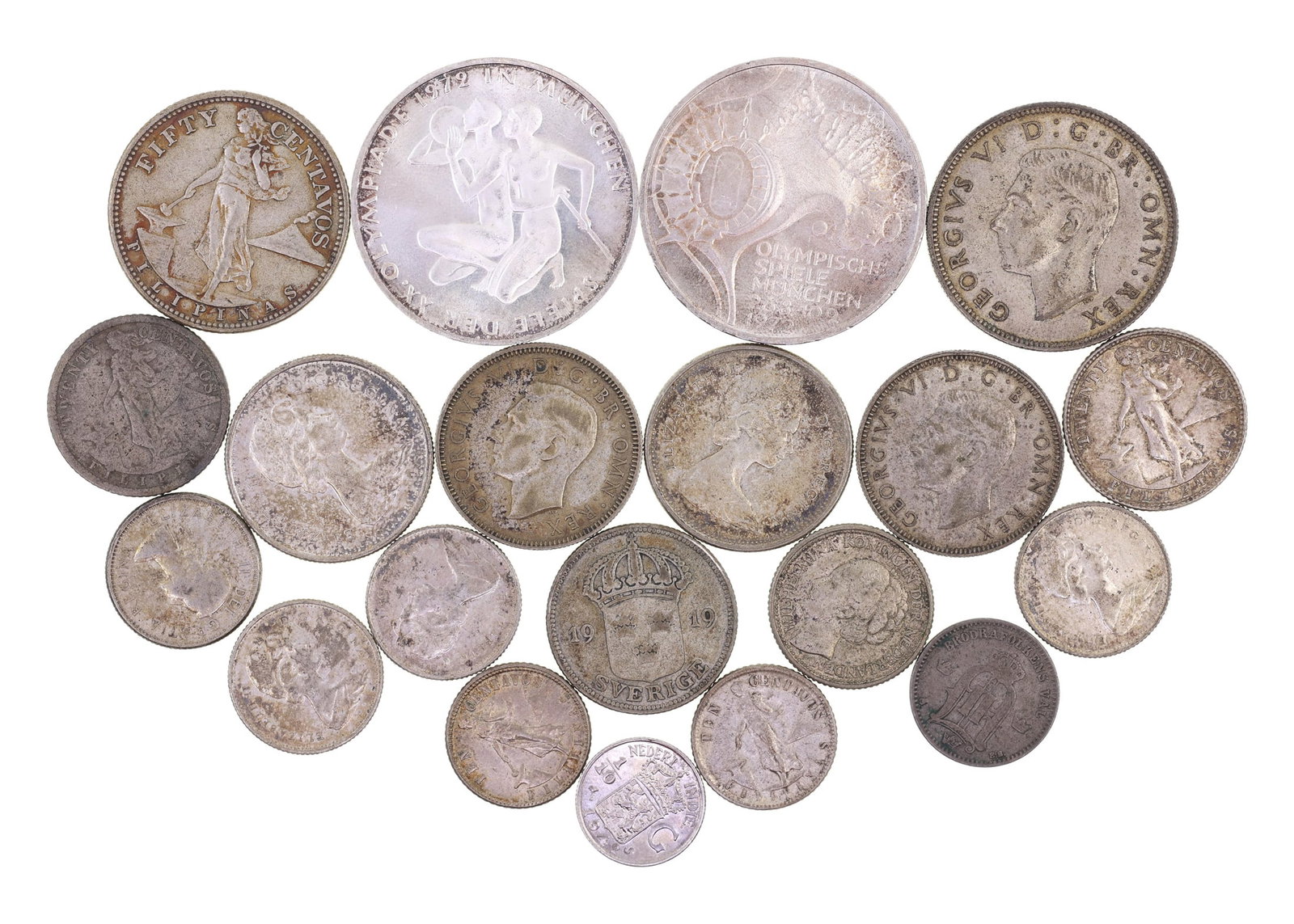 FOREIGN SILVER COINS - .500 TO .750 (1 of 5)