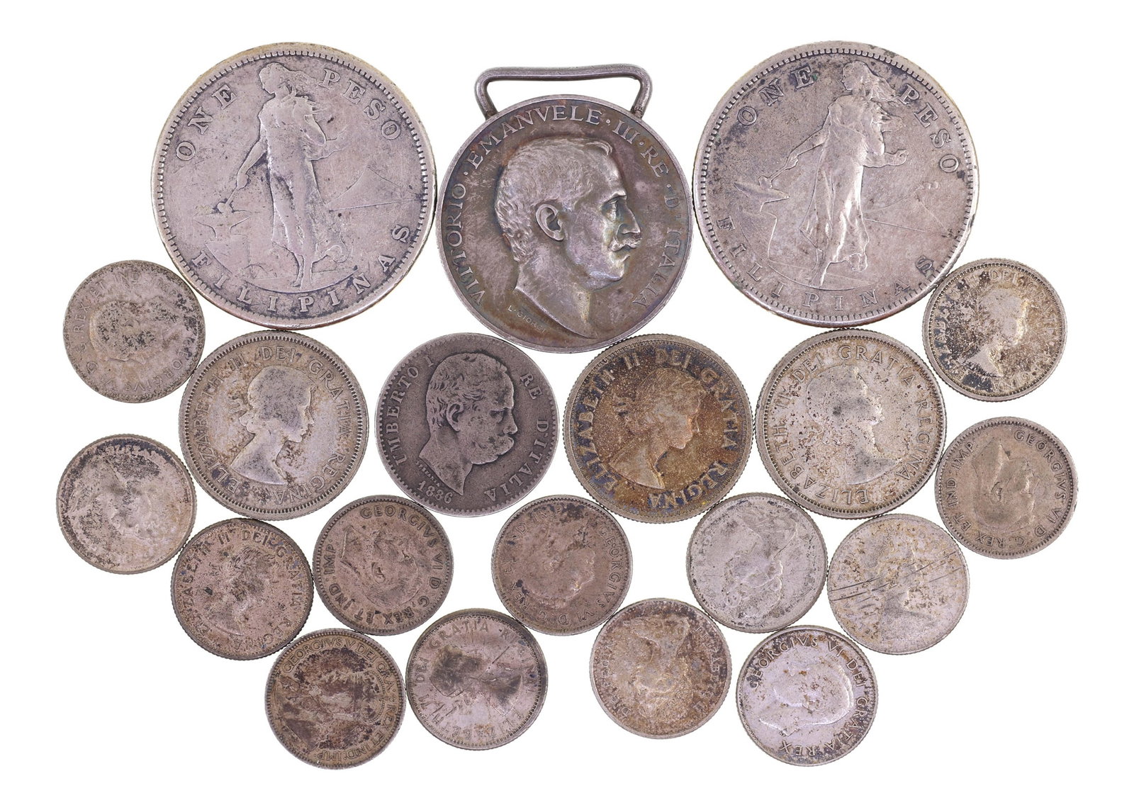 FOREIGN SILVER COINS - .800 & .835: FOREIGN SILVER COINS - .800 & .835 Foreign mixed denomination coins, .800 silver and .835 silver composition. Weight: 107g IMPORTANT NOTE - PLEASE READ: OUR IN-HOUSE SHIPPING & INVOICING Shipping: Liv