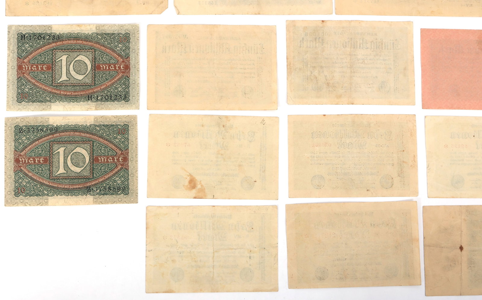 1908-1923 GERMAN BANKNOTES - 10