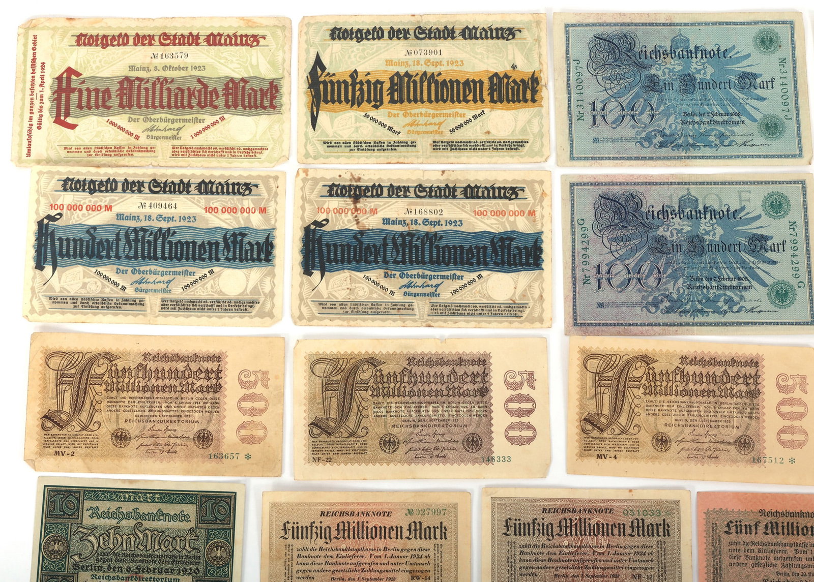 1908-1923 GERMAN BANKNOTES - 2