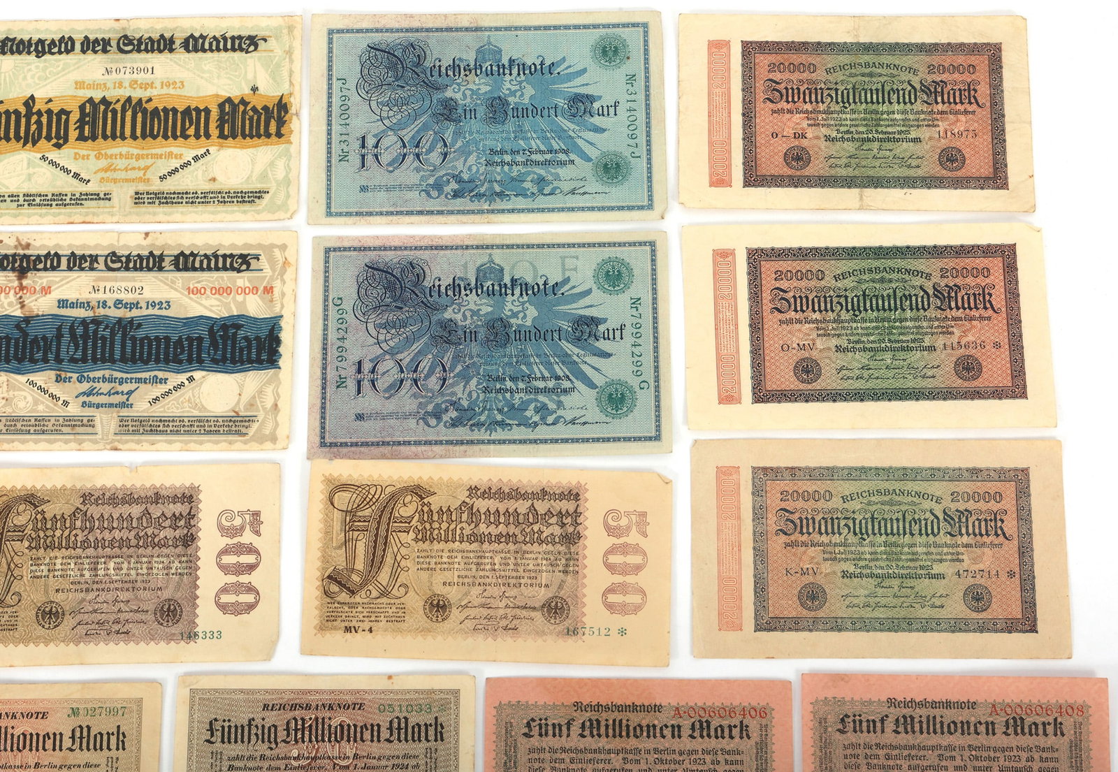 1908-1923 GERMAN BANKNOTES - 3