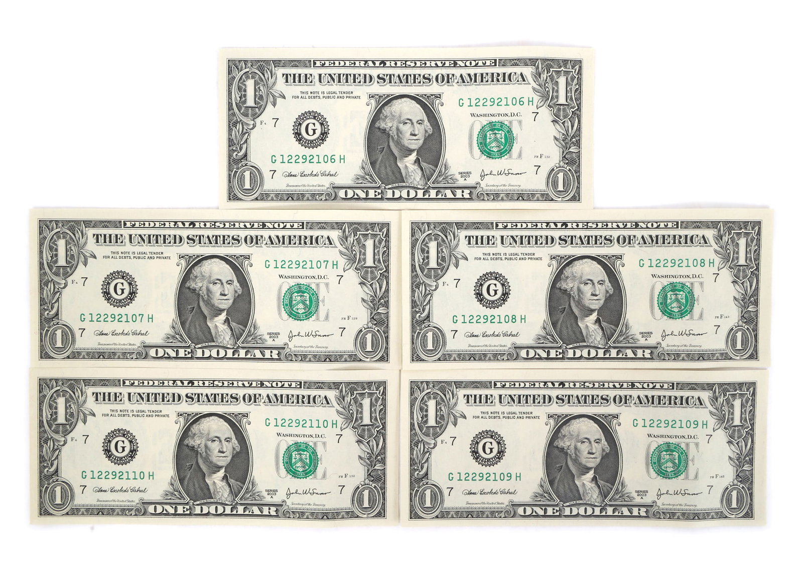 2003-A US $1 SEQUENTIAL FEDERAL RESERVE NOTES - 4