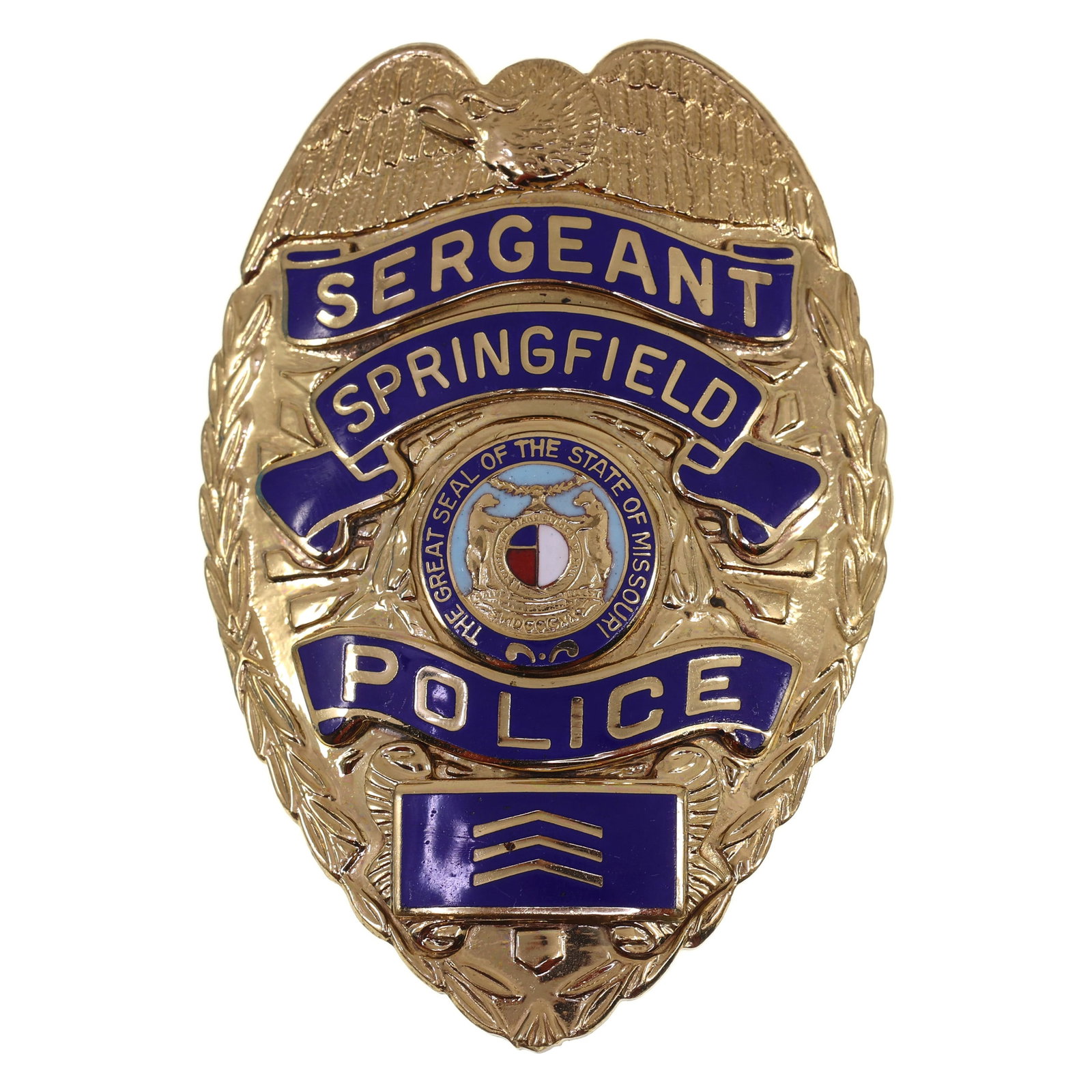OBSOLETE SPRINGFIELD MO POLICE SERGEANT BADGE (1 of 2)