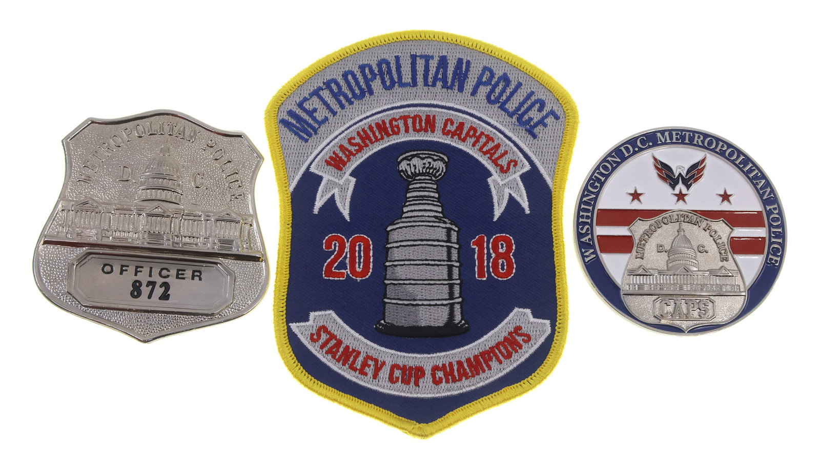 OBSOLETE DC METRO POLICE BADGE, PATCH, & CHALLENGE COIN (1 of 7)