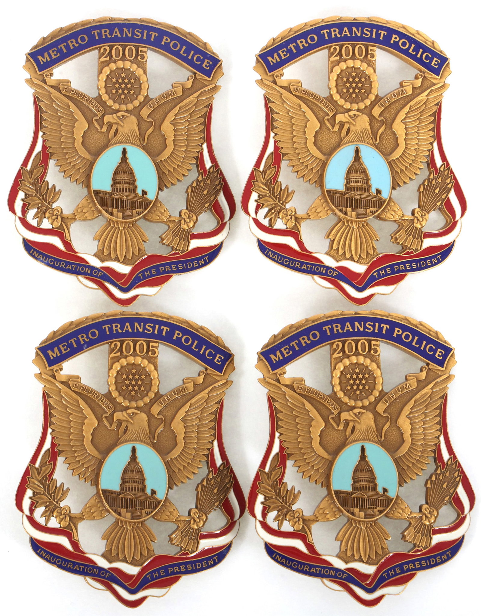 OBSOLETE METRO TRANSIT POLICE PRES. INAUGURATION BADGES (1 of 6)