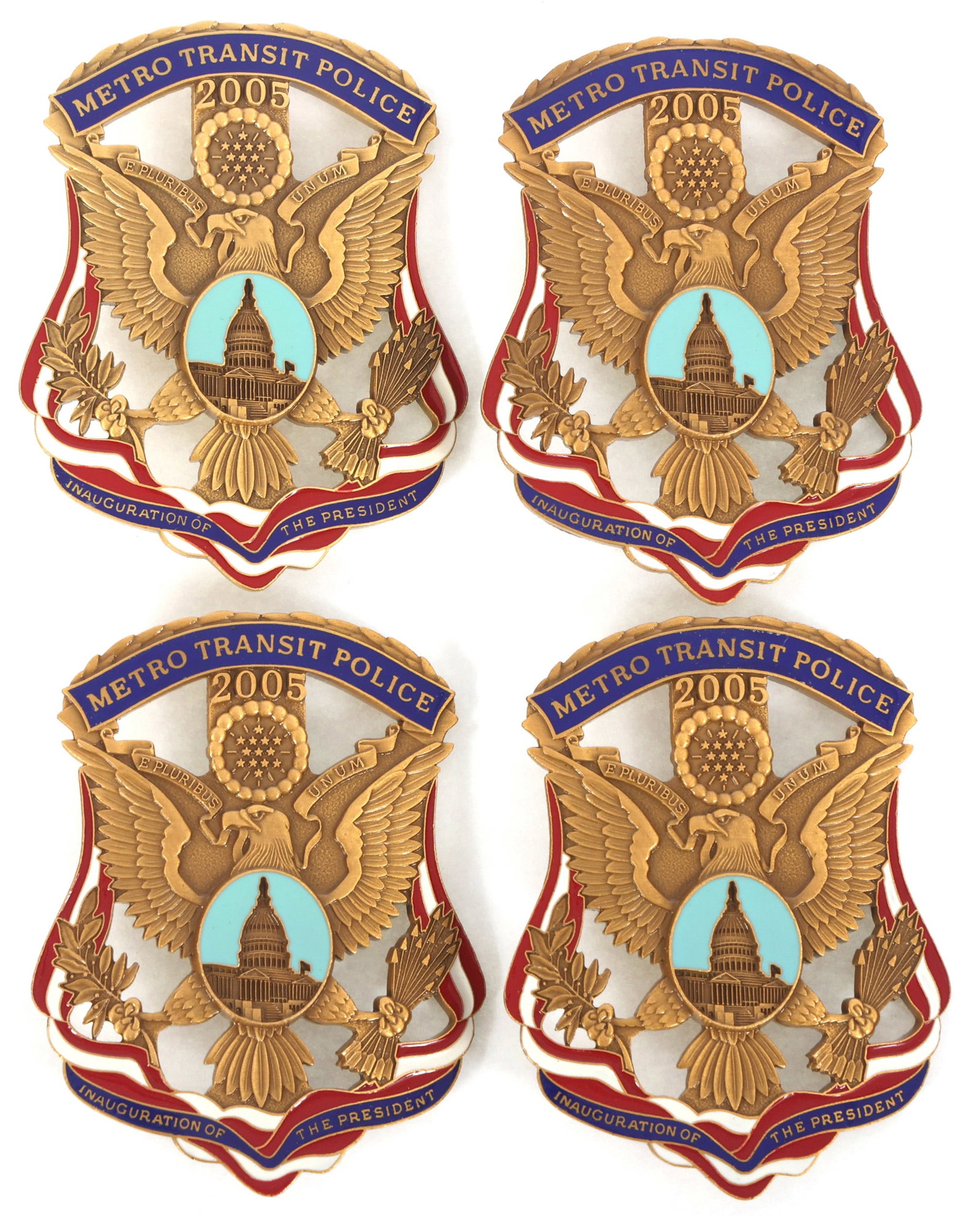 OBSOLETE METRO TRANSIT POLICE PRES. INAUGURATION BADGES (1 of 6)
