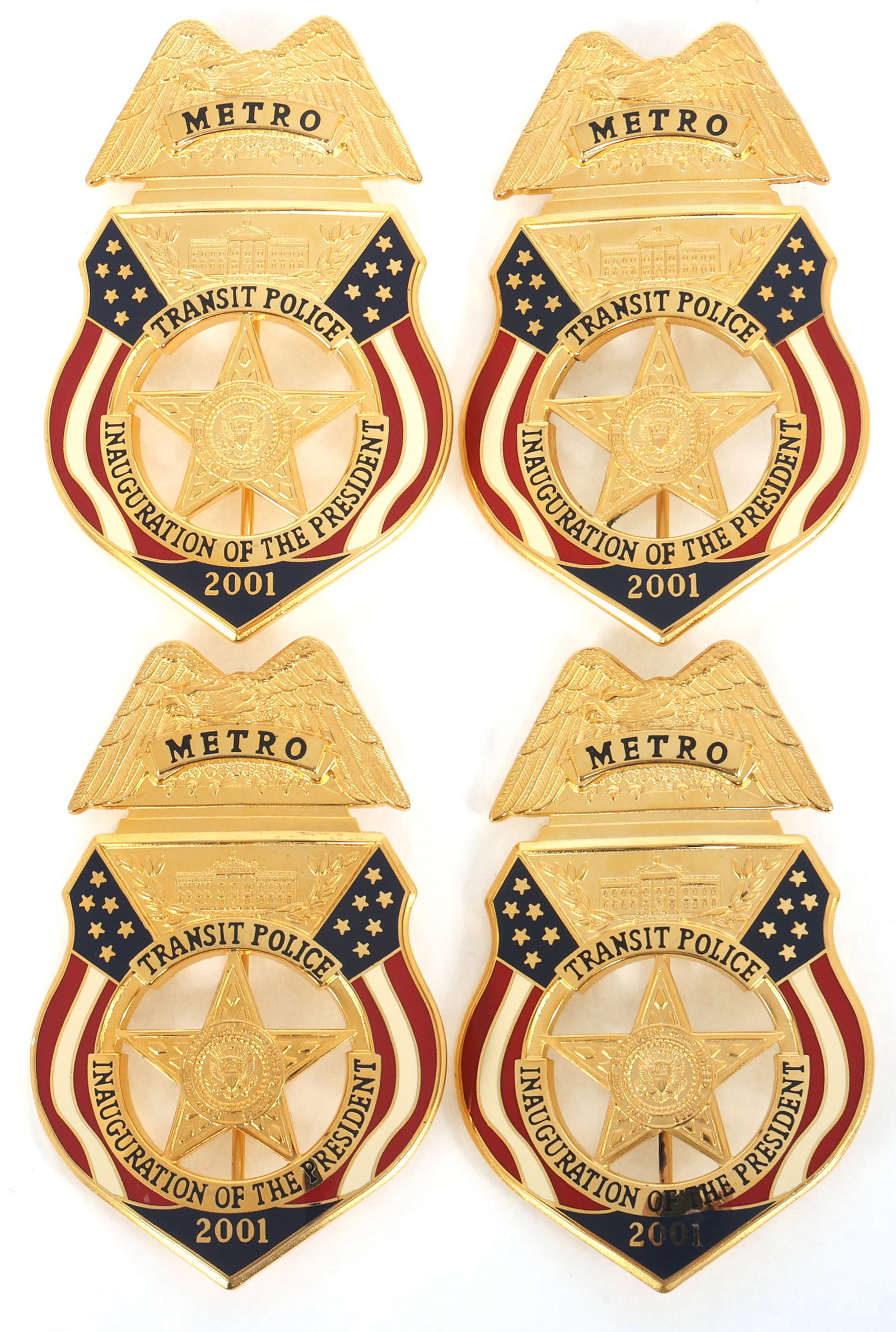 OBSOLETE METRO TRANSIT POLICE PRES. INAUGURATION BADGES (1 of 6)