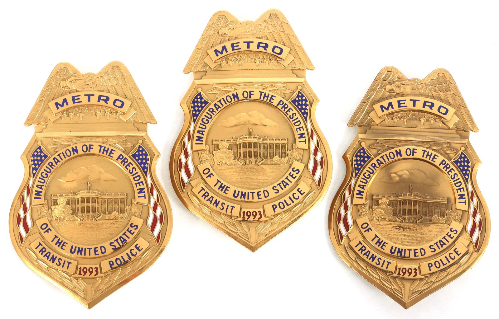 OBSOLETE METRO TRANSIT POLICE PRES. INAUGURATION BADGES (1 of 2)