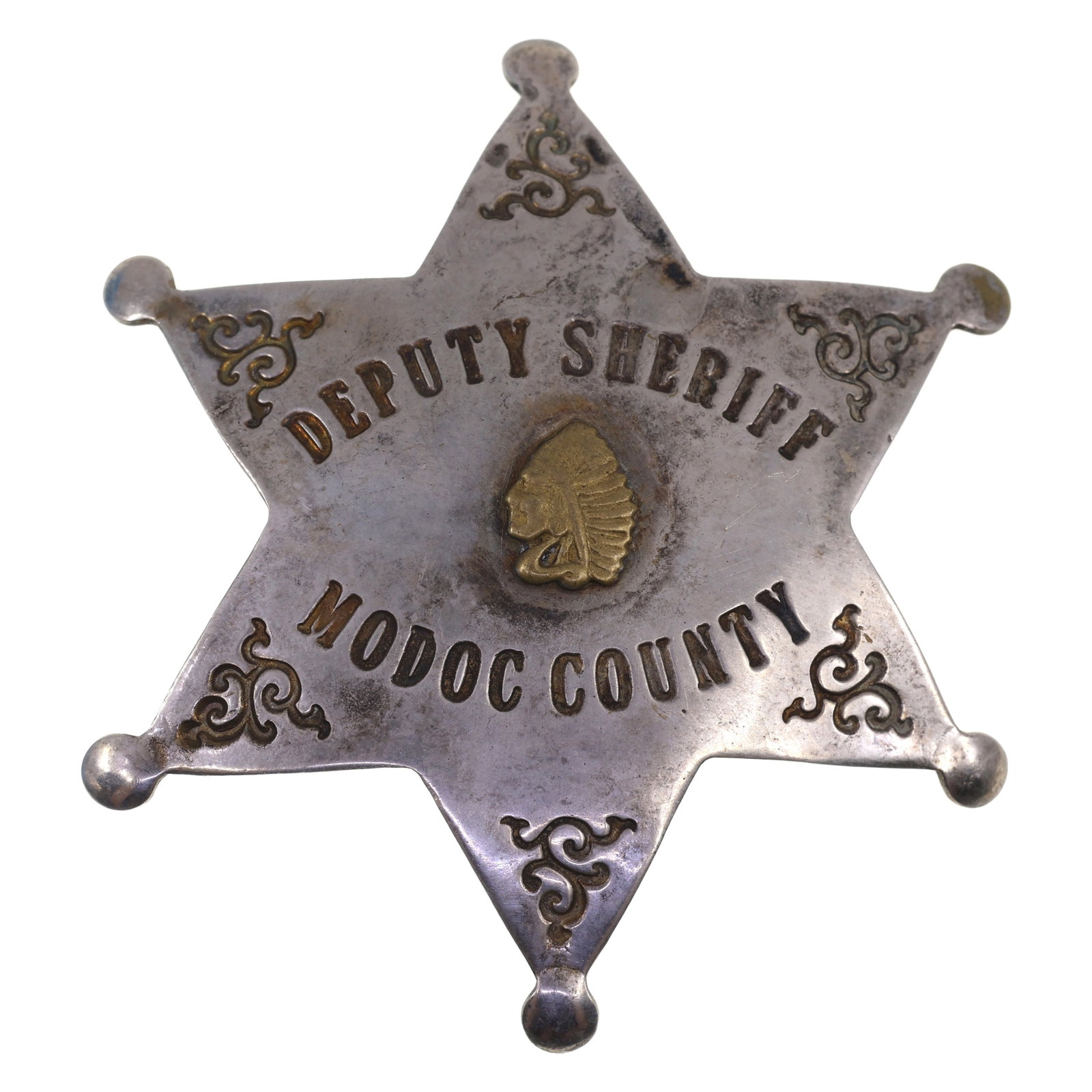 OBSOLETE MODOC COUNTY CA DEPUTY SHERIFF BADGE (1 of 2)