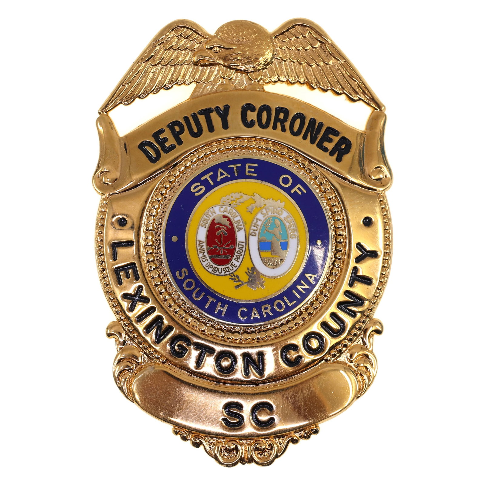 OBSOLETE LEXINGTON COUNTY SC DEPUTY CORONER BADGE (1 of 2)