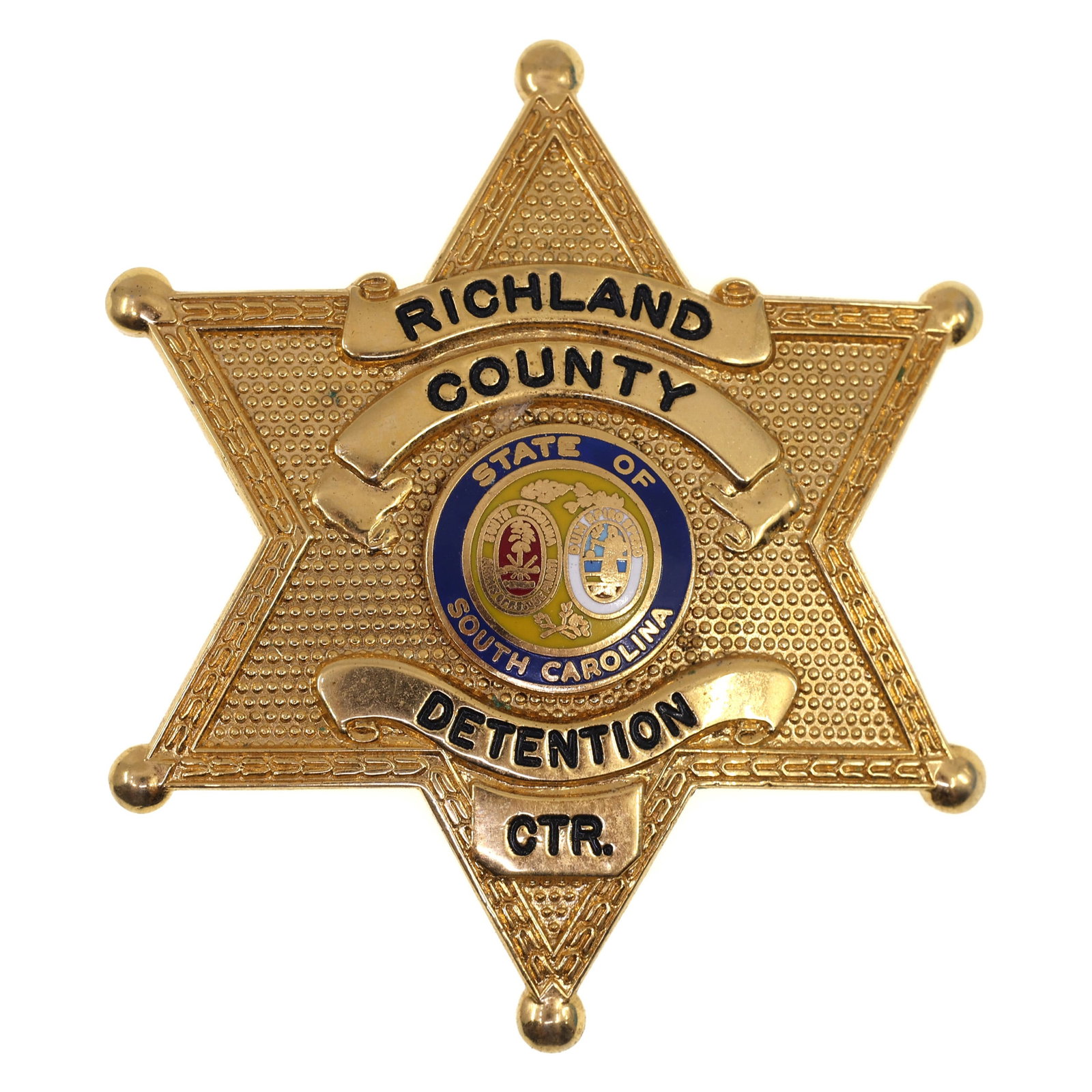 OBSOLETE RICHLAND COUNTY SC DETENTION CENTER BADGE (1 of 2)