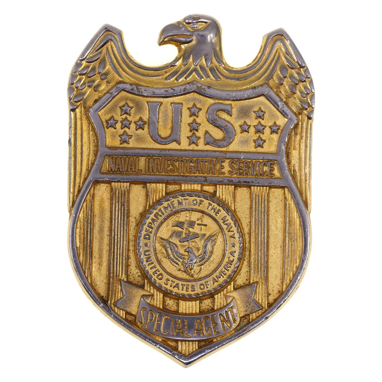 OBSOLETE NAVAL INVESTIGATIVE SVC SPECIAL AGENT BADGE (1 of 2)