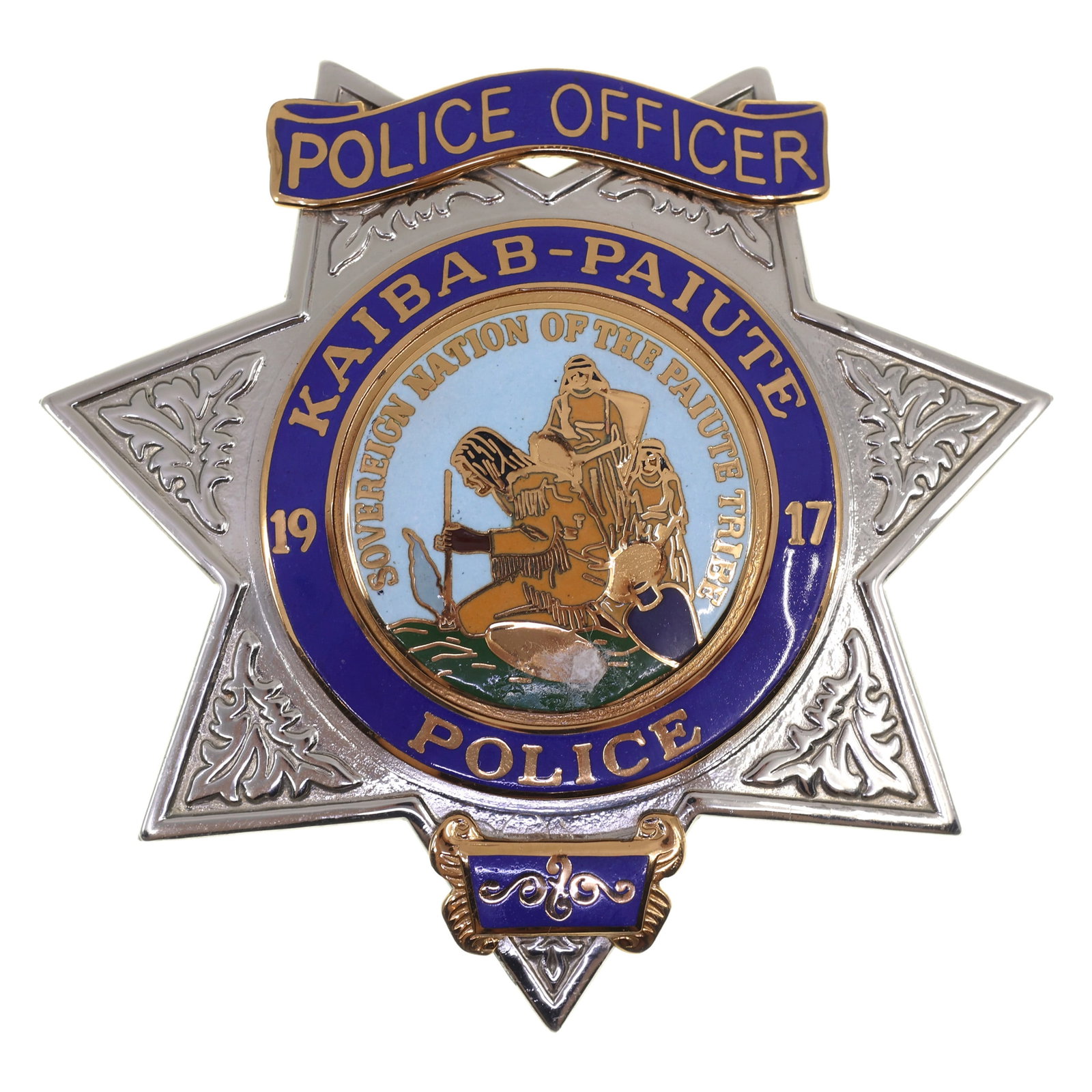 OBSOLETE KAIBAB-PAIUTE AZ POLICE OFFICER BADGE (1 of 2)