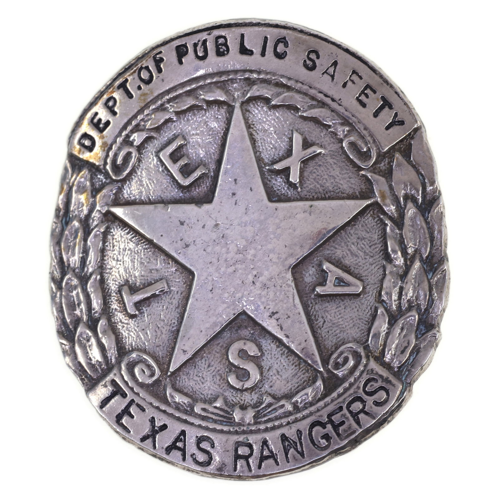 OBSOLETE .925 SILVER LA STAMP & STAT'Y TX RANGER BADGE (1 of 3)
