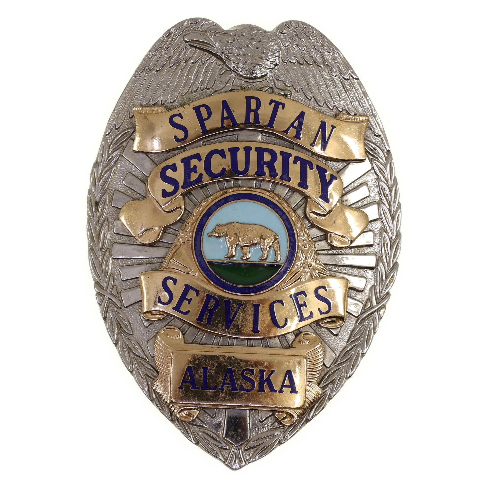 OBSOLETE SPARTAN SECURITY ALASKA BADGE (1 of 2)