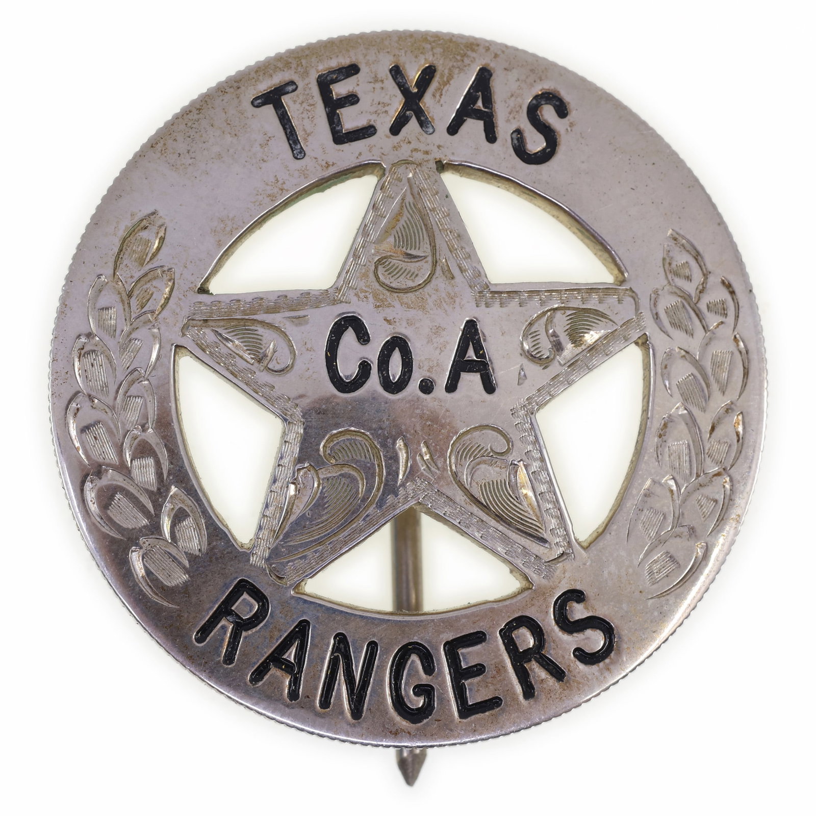 90% SILVER CUSTOM TEXAS RANGERS BADGE FROM MEXICAN PESO (1 of 2)