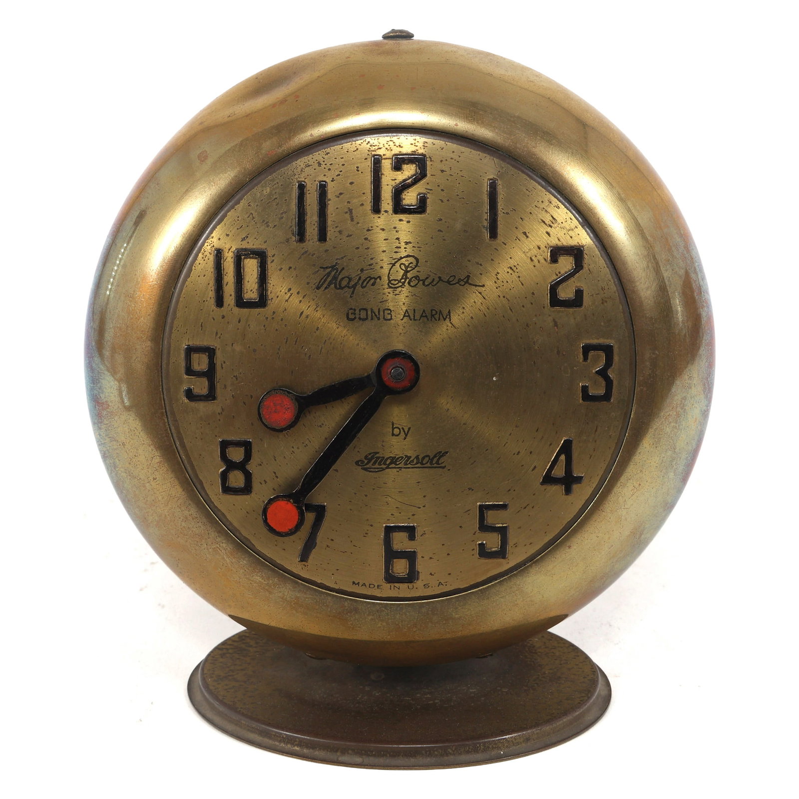 MAJOR BOWES AMATEUR HOUR INGERSOLL BRASS ALARM CLOCK (1 of 4)