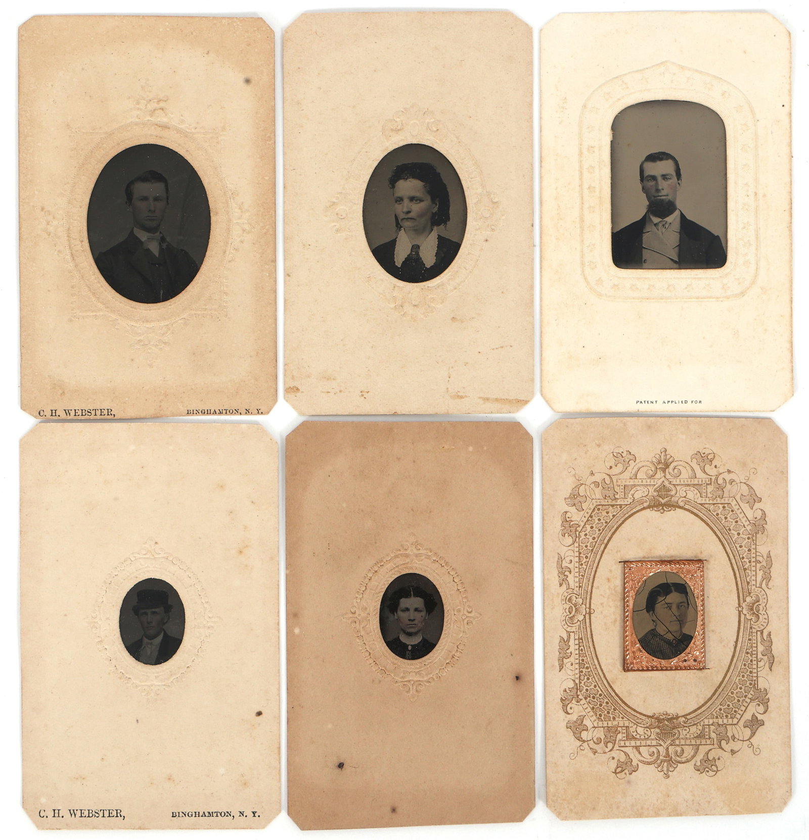 19TH CENTURY TIN TYPE PORTRAIT CARDS (1 of 2)