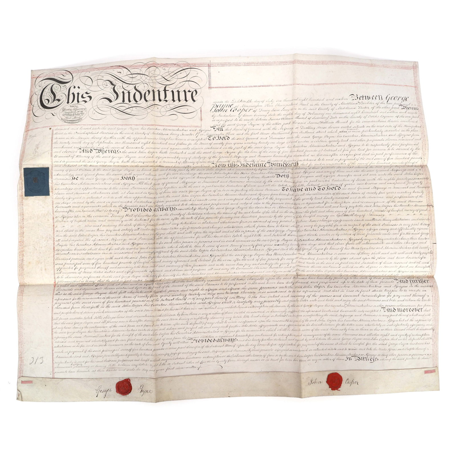 1816 BRITISH MORTGAGE DOCUMENT - 2