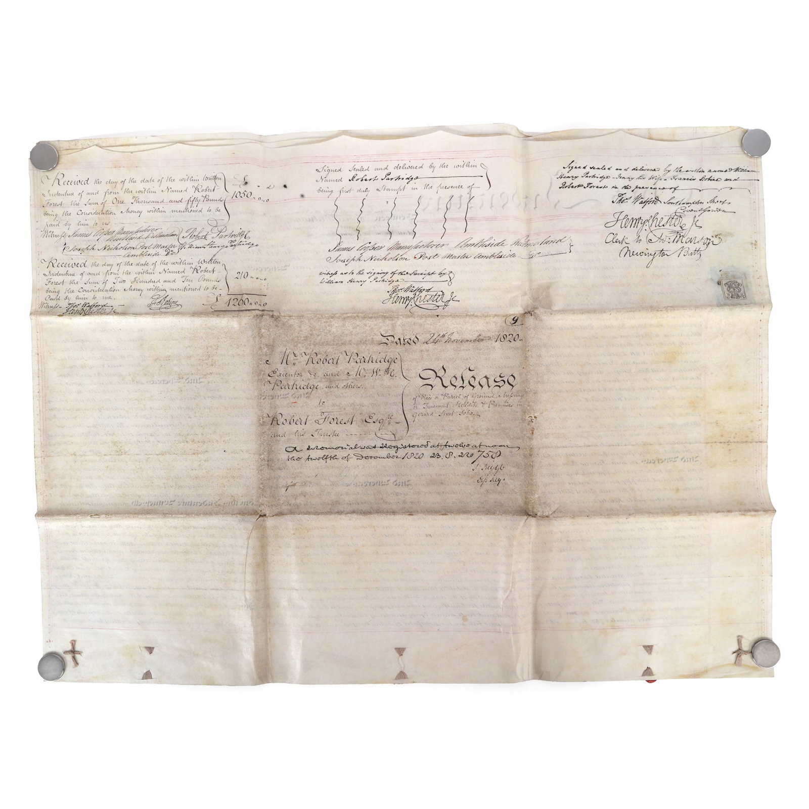 1820 BRITISH PARCEL RELEASE DOCUMENT - 9