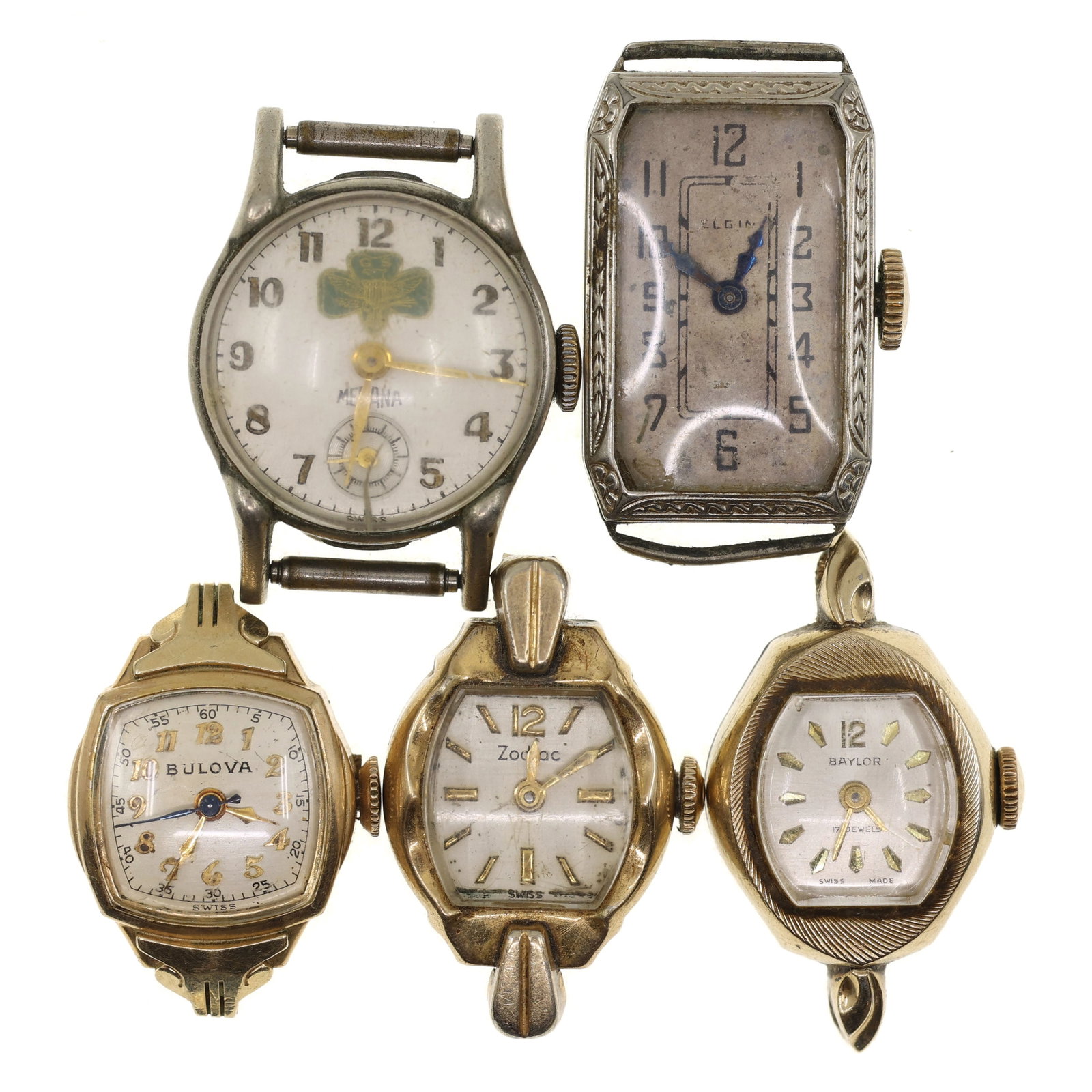 LADIES GOLD-FILLED & STEEL CASE MECHANICAL WRISTWATCHES (1 of 5)